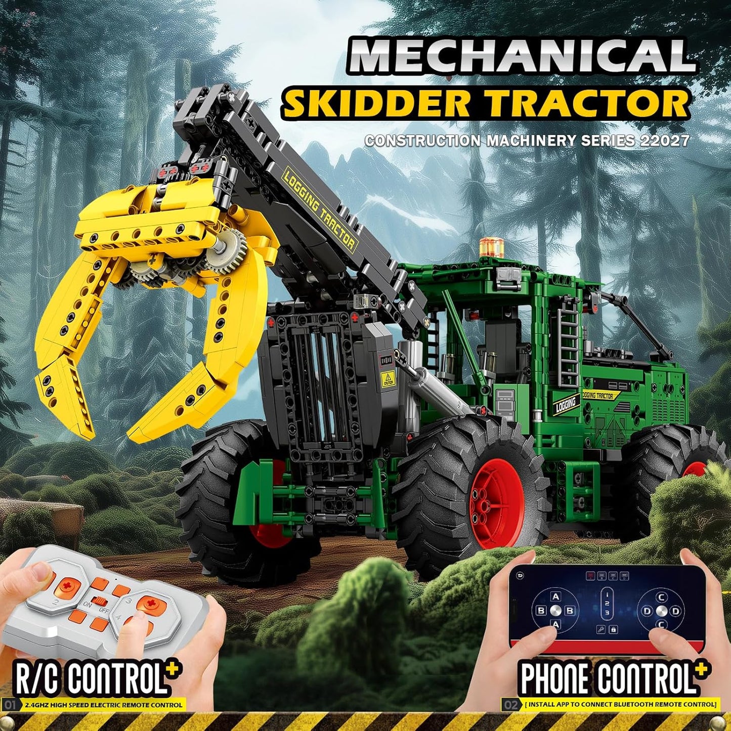 RC Sliding Tractor Construction Vehicle Building Block Model Kit - G18