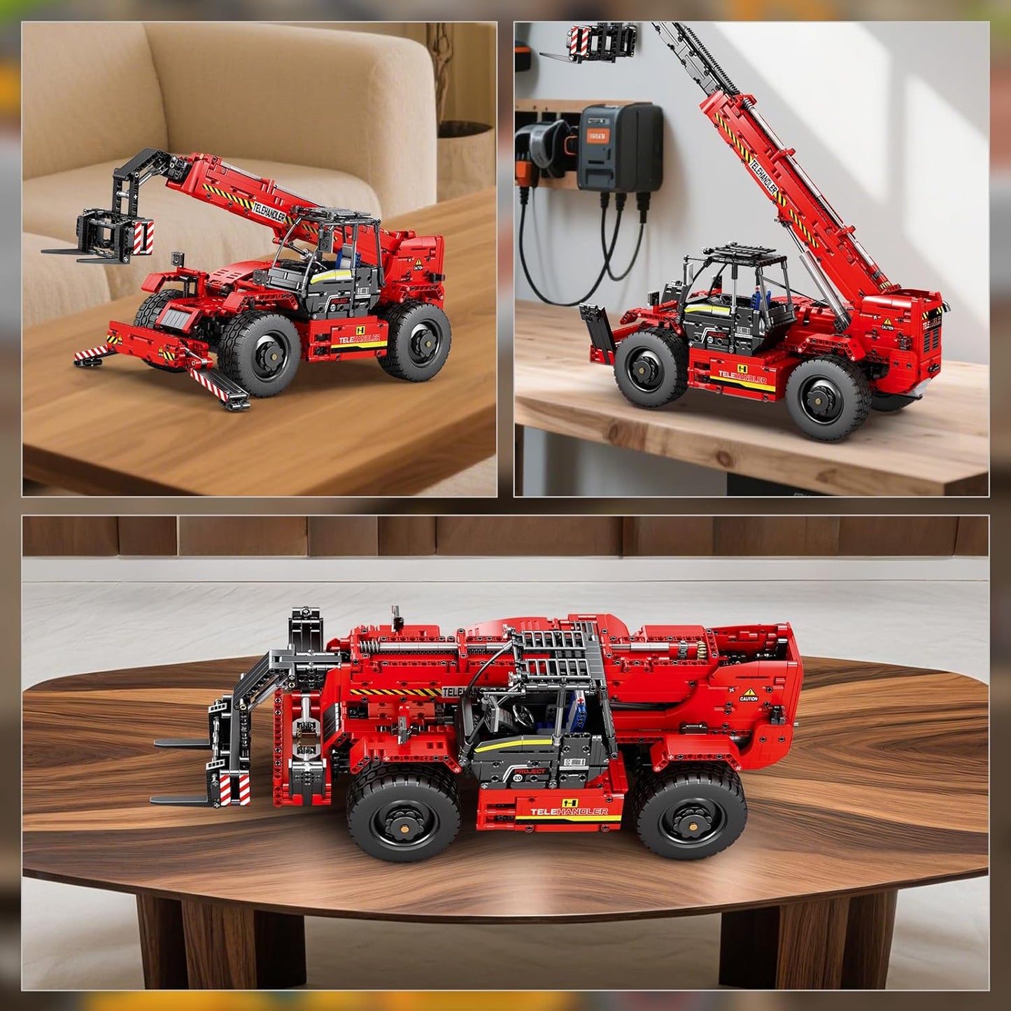 Remote Control Telescopic Forklift Building Block Model Set - G15