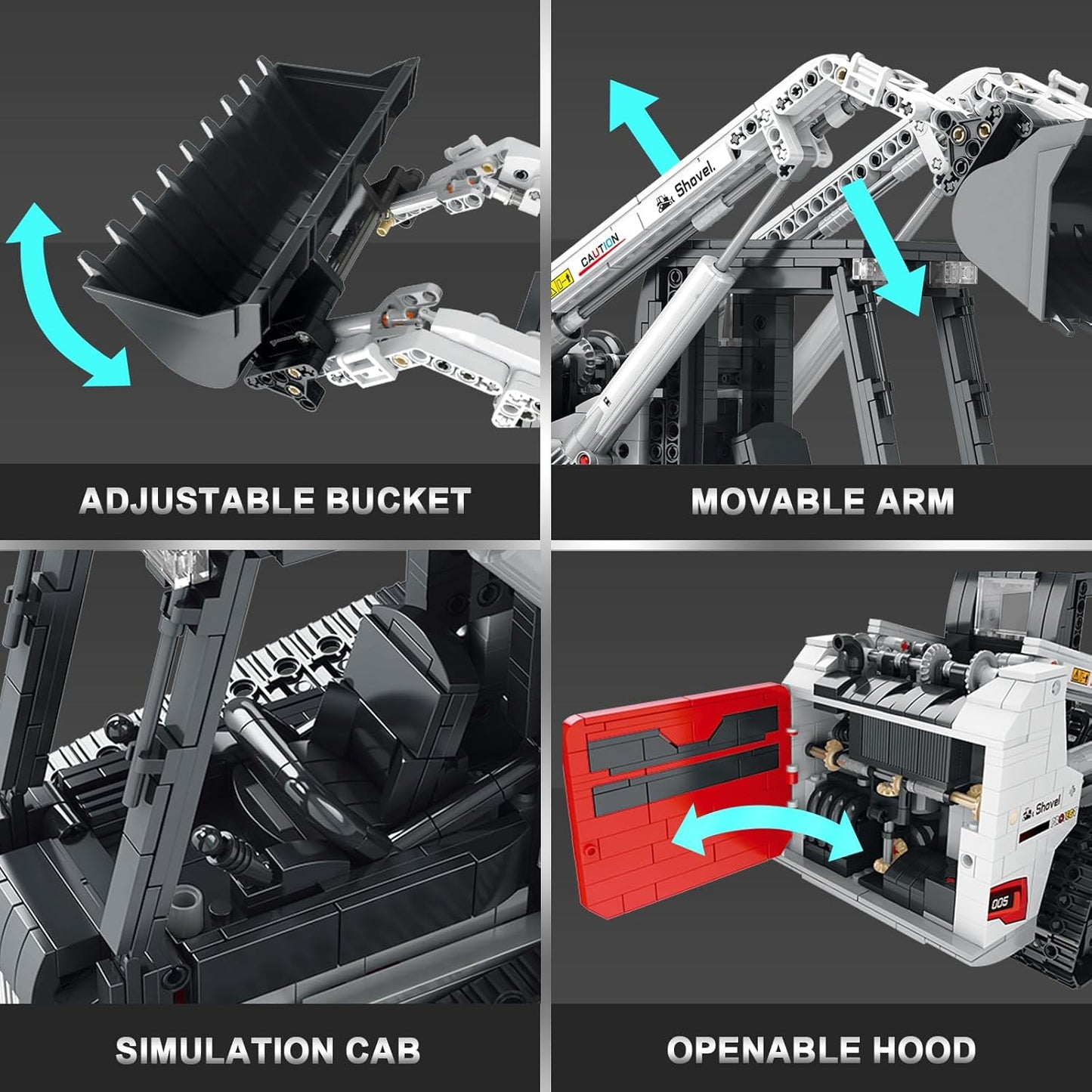 Remote-controlled sliding steering loader building block set - G2