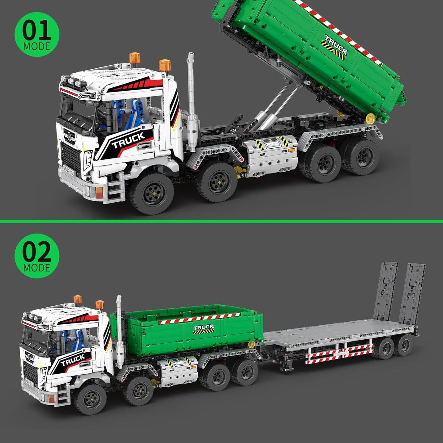 4-in-1 Remote Control Transport Truck Building Block Model Set - G16