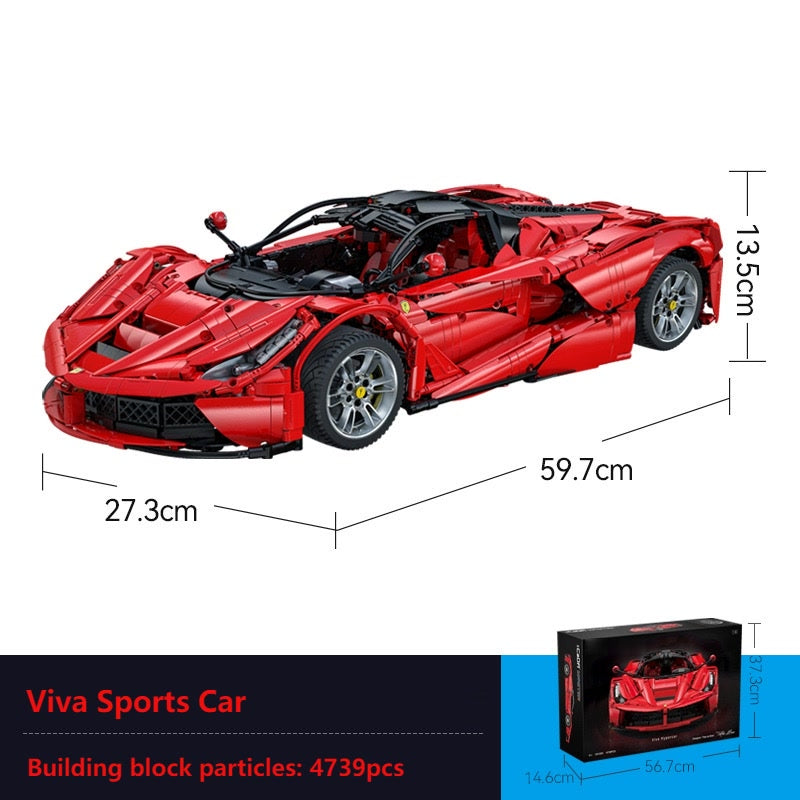 1:8 scale sports car building block set-C1