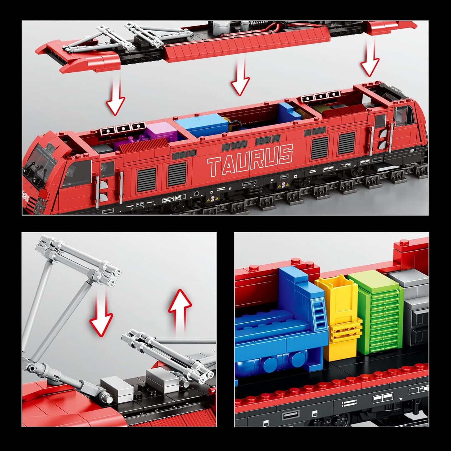 Retro Classic Taurus Electric Train Building Block Set - R3
