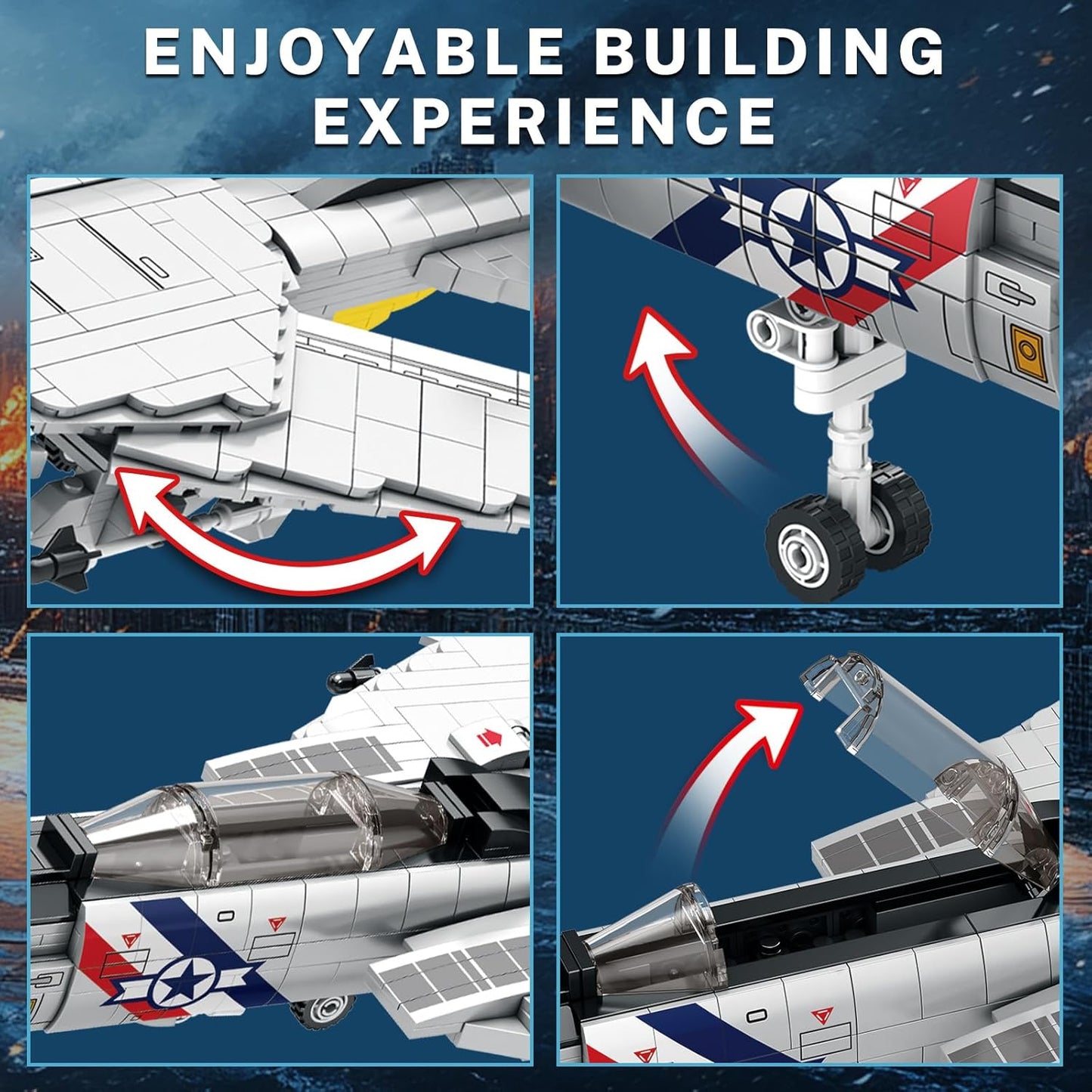 F-14 Tomcat Military Fighter Aircraft Building Block Set - A15