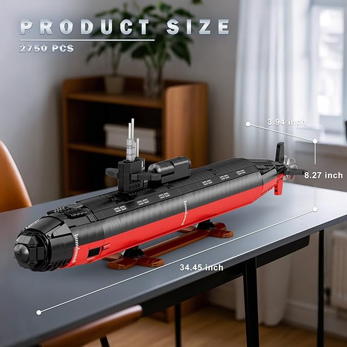 Military Los Angeles-class SSN Submarine Building Block Model Set - S11