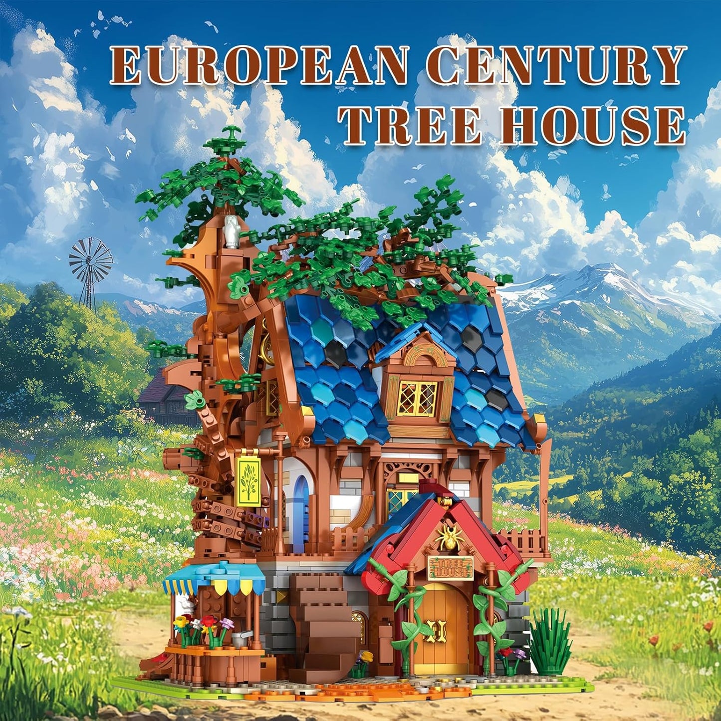 Medieval Treehouse Lighting Block Model Set - Z19