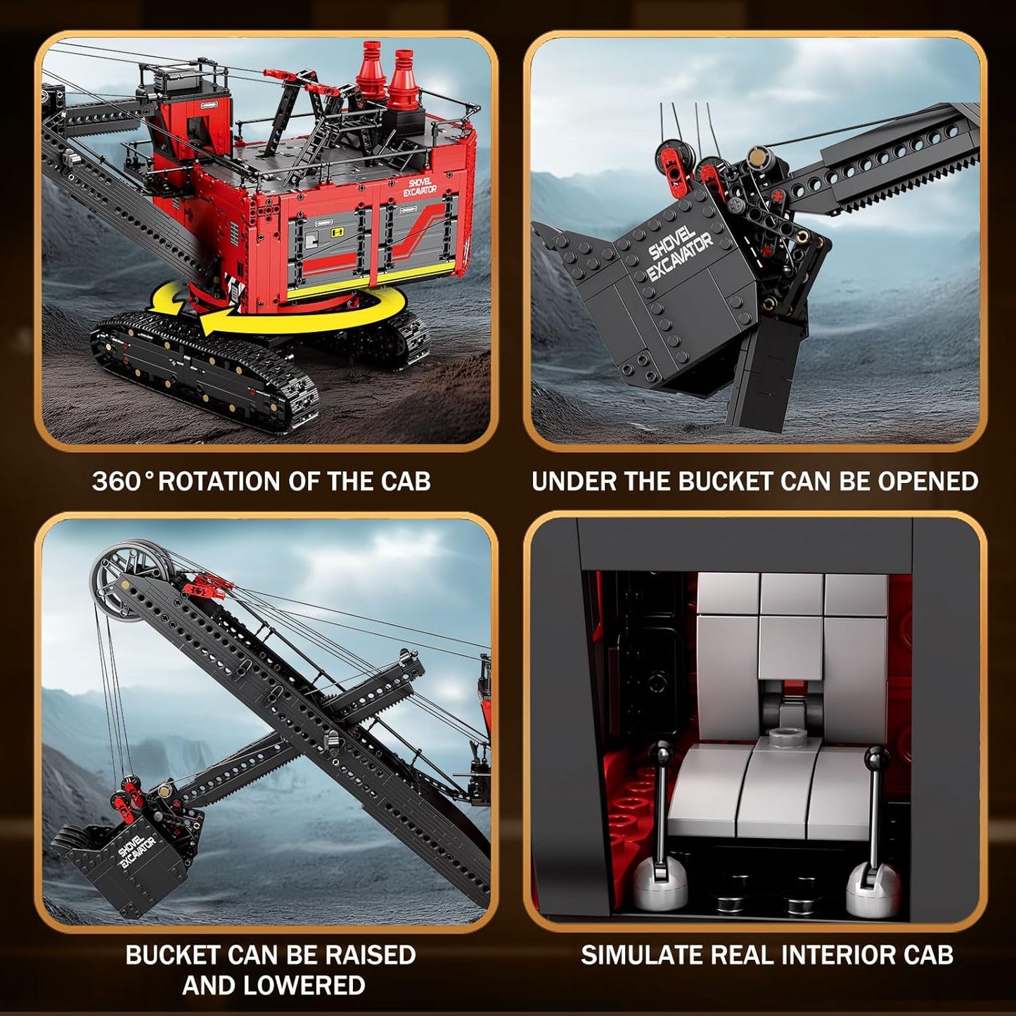 RC Excavator Building Block Set - G6