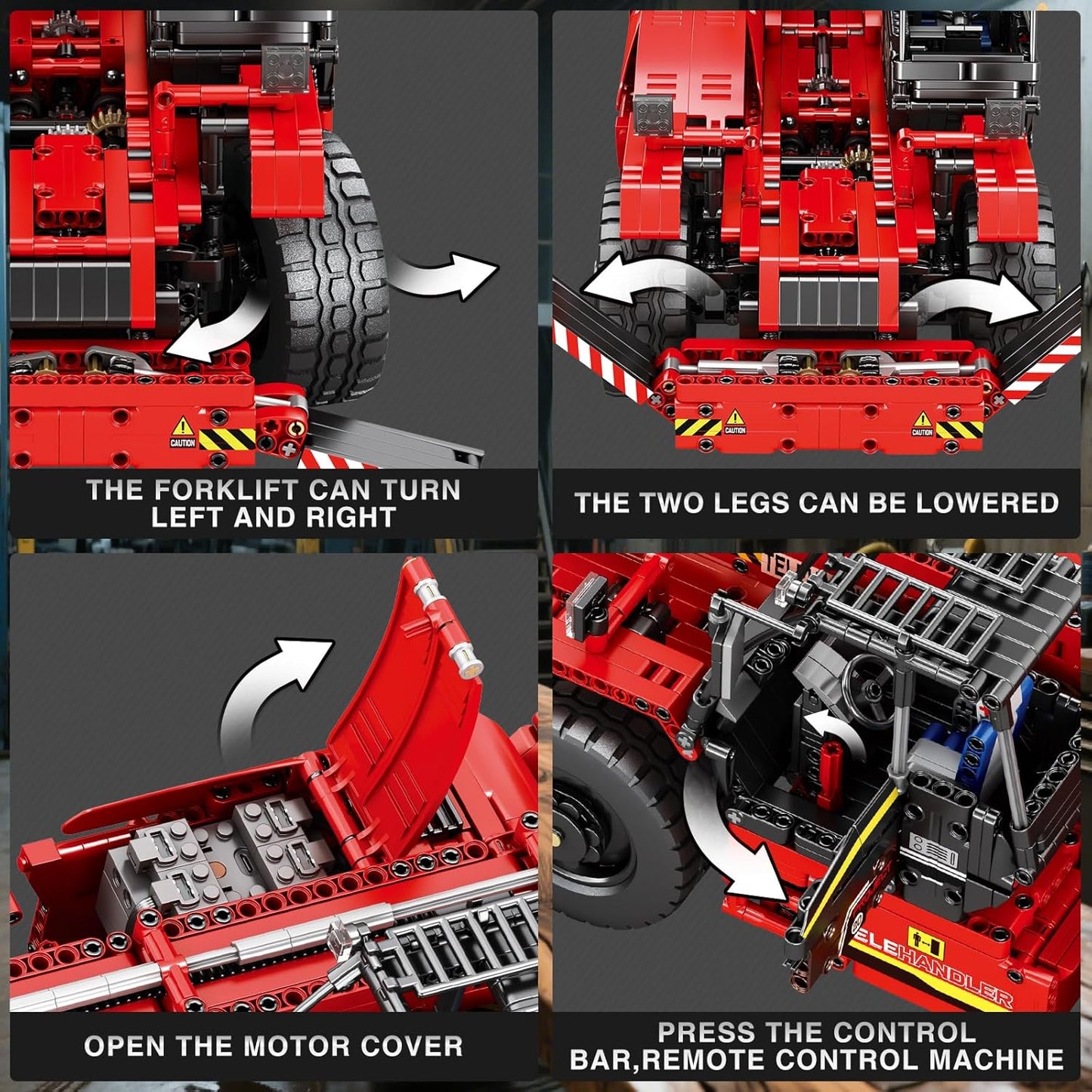 Remote Control Telescopic Forklift Building Block Model Set - G15