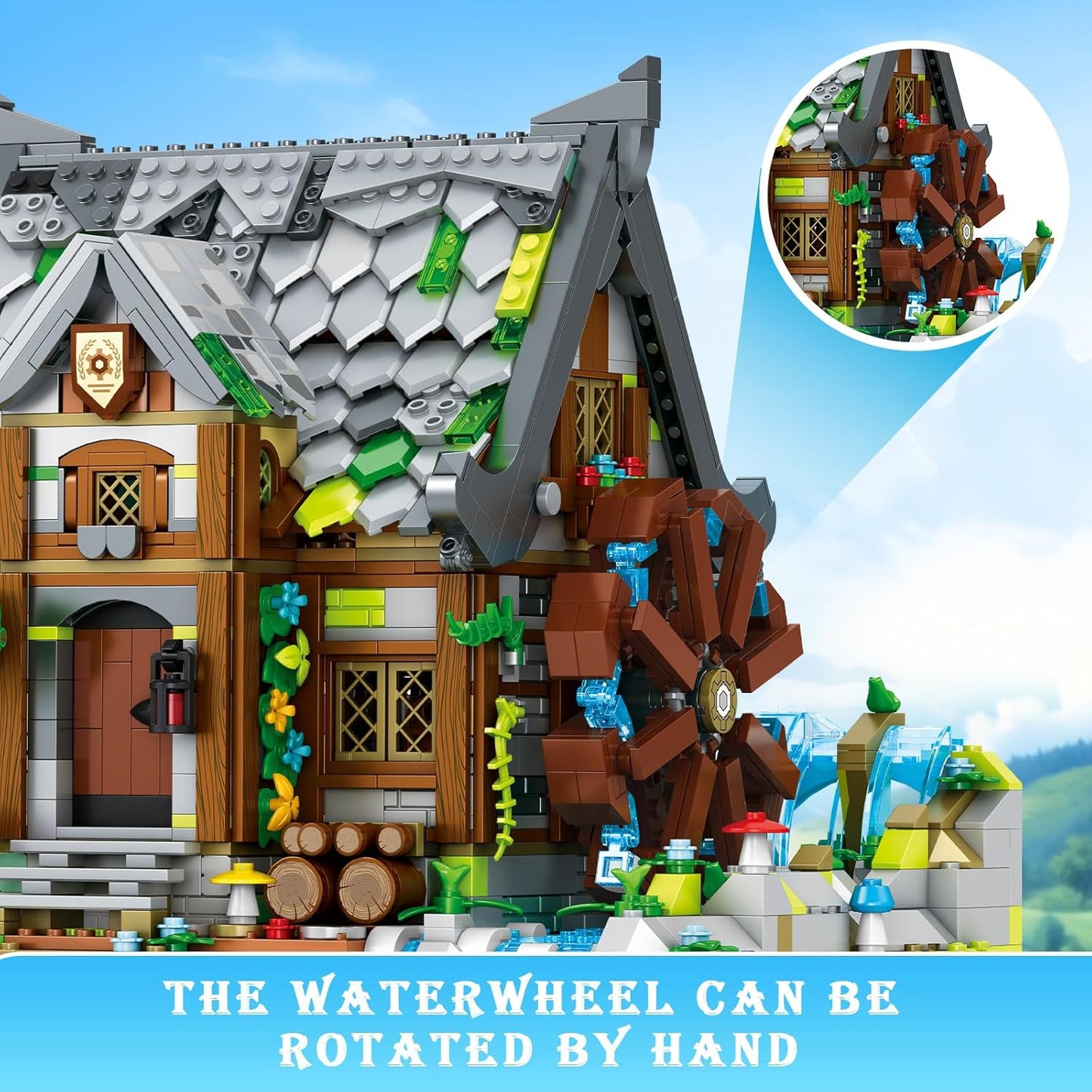 Medieval Watermill Hut Block Model - Z07
