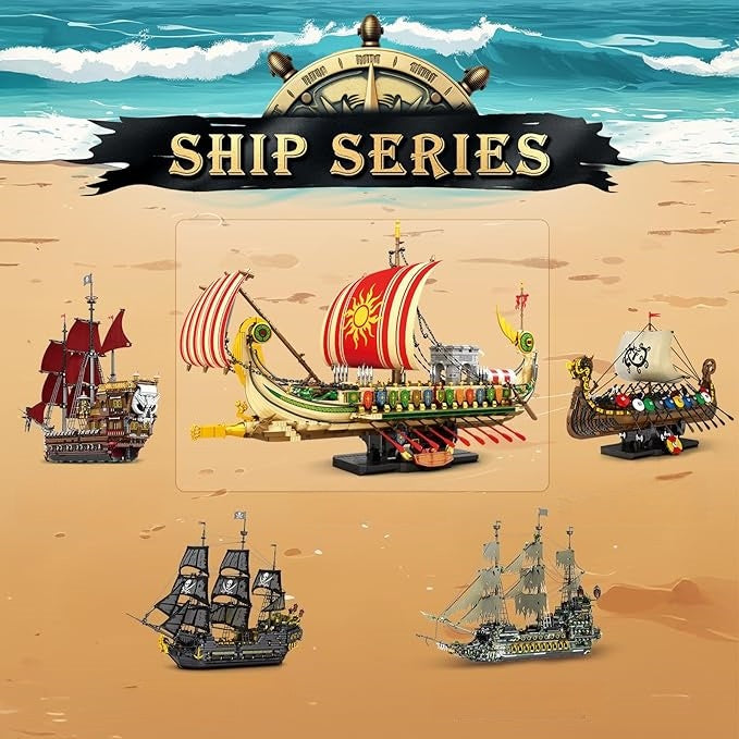 Classic Ancient Greek Warship Assembly Set - S6