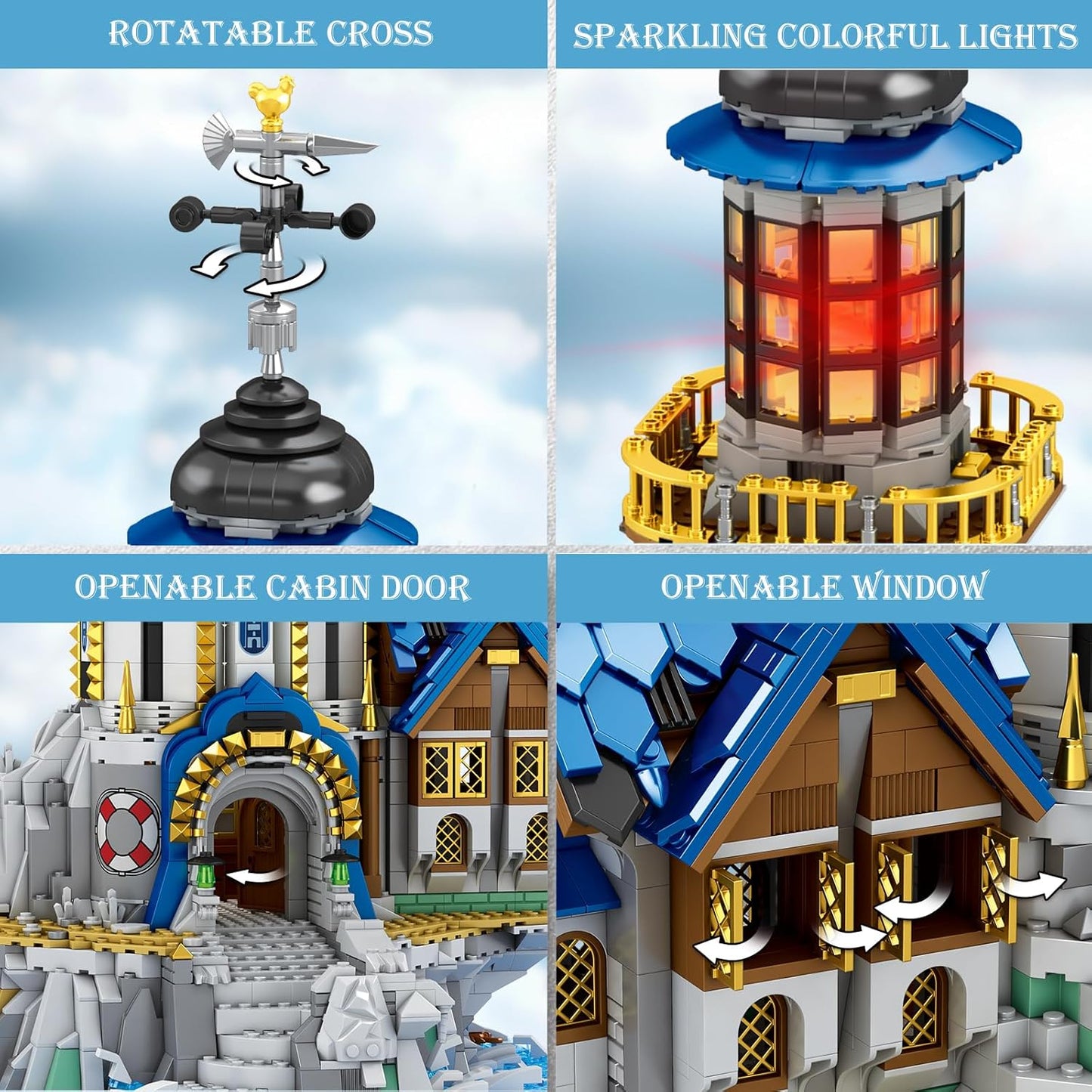 Medieval Lighthouse Building Block Model Kit - Z06