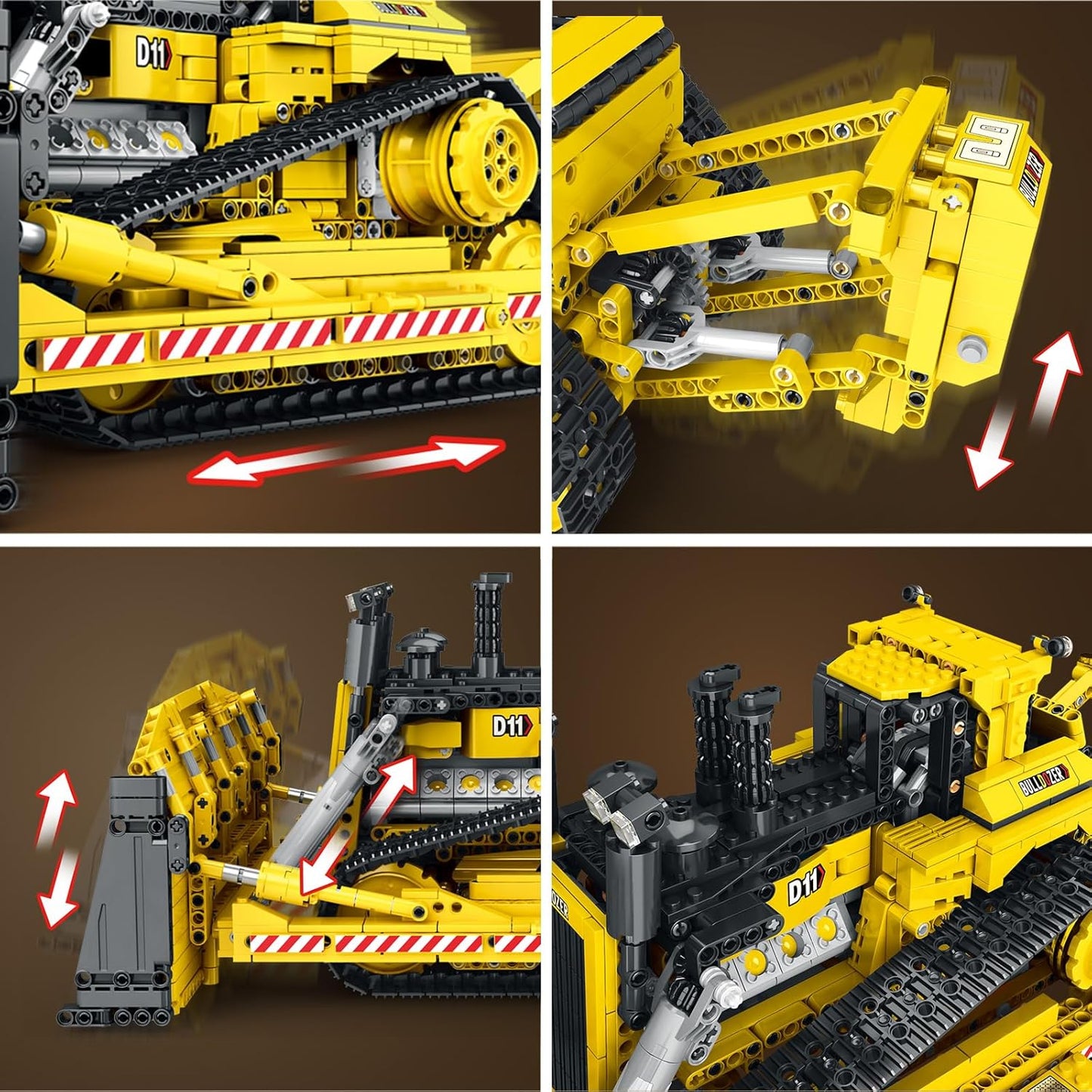 RC D11 Bulldozer Building Block Model Set - G10