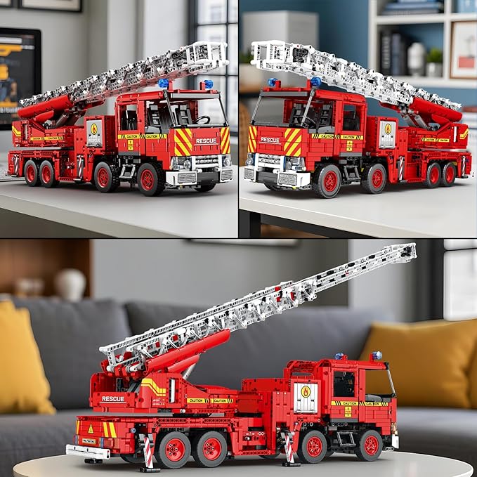 APP Remote Control Fire Truck Building Block Model Set - G7