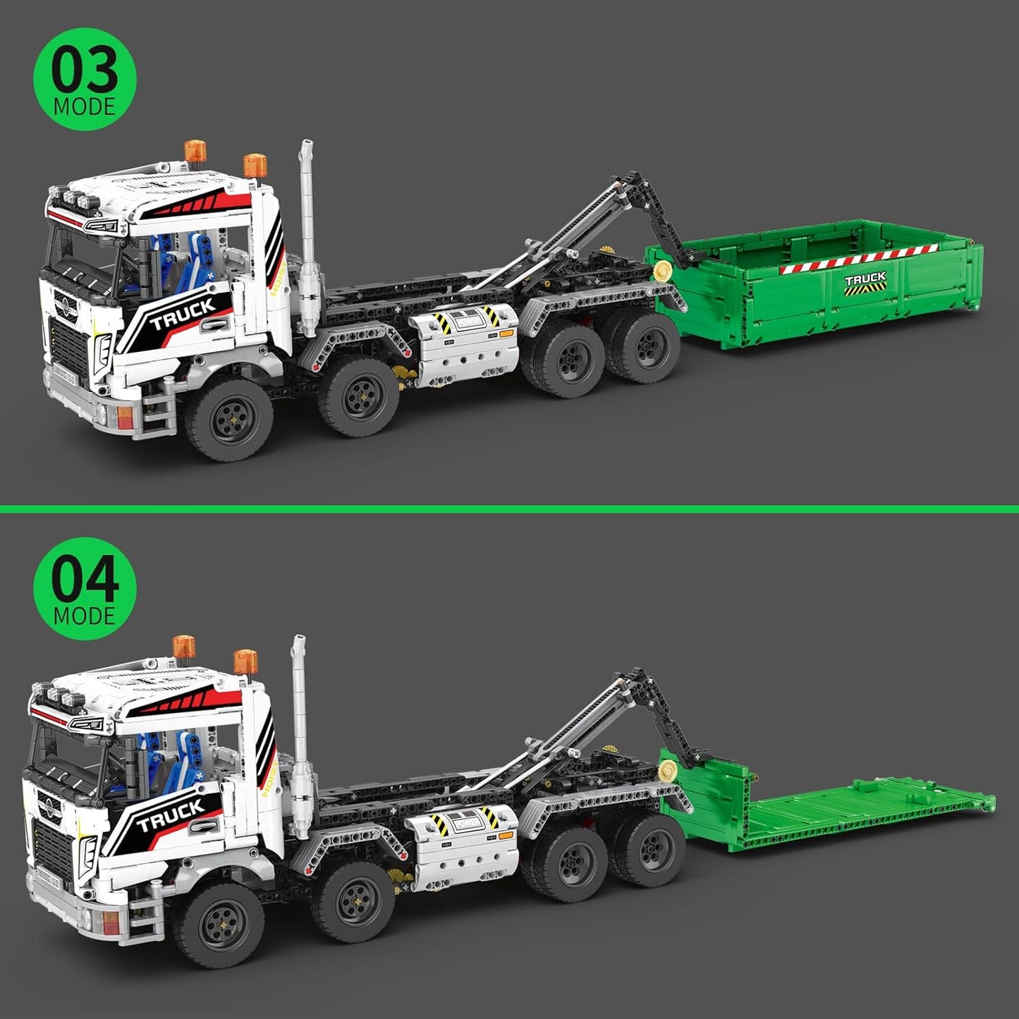 4-in-1 Remote Control Transport Truck Building Block Model Set - G16