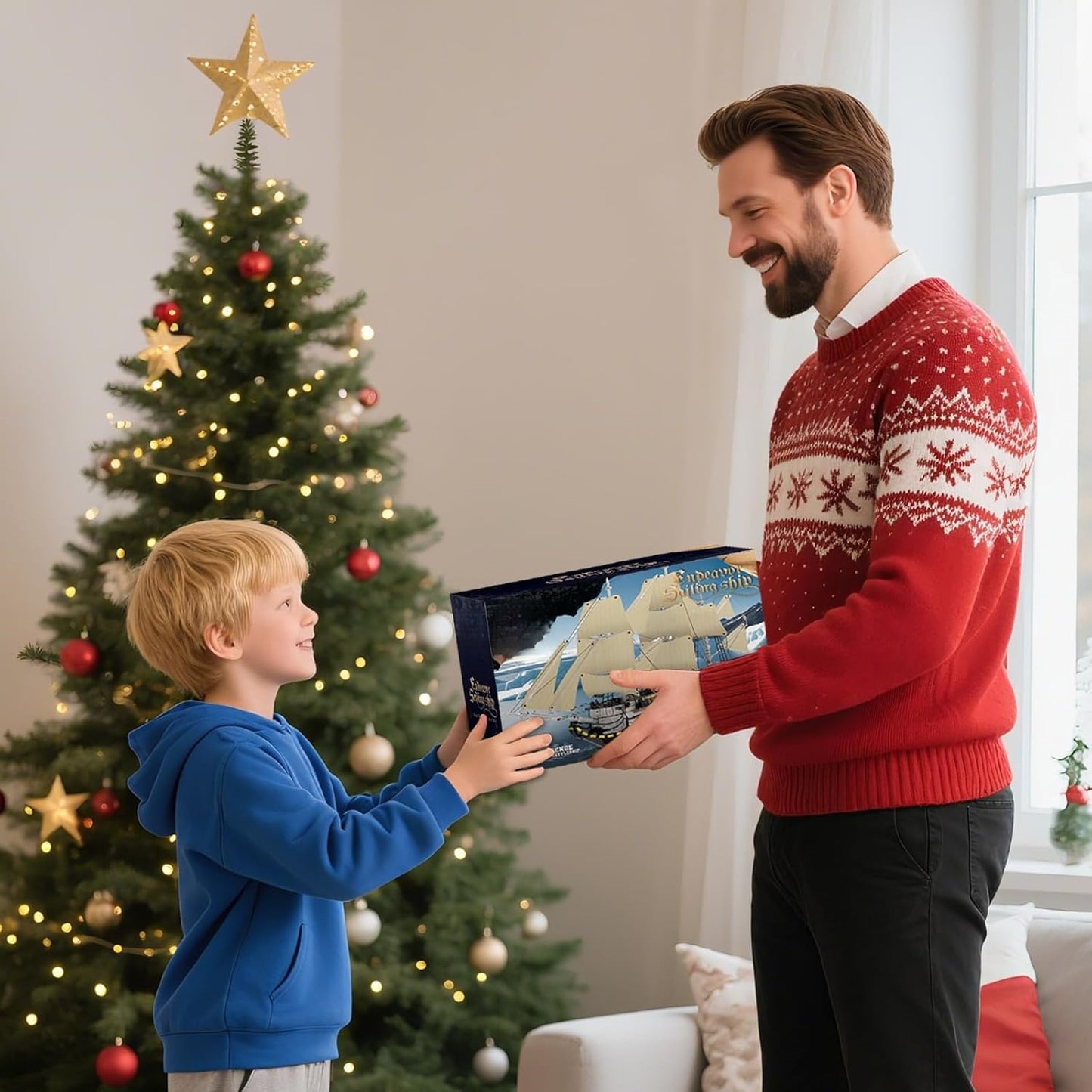 Large Sailboat Model Building Block Set - S2