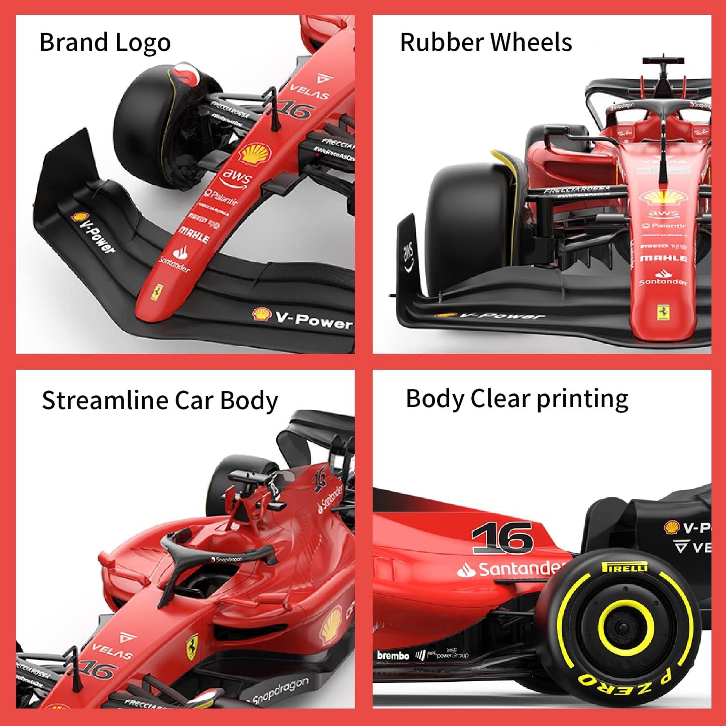 1:12 Ferrari F1-75 Remote Control Toy Car - C17