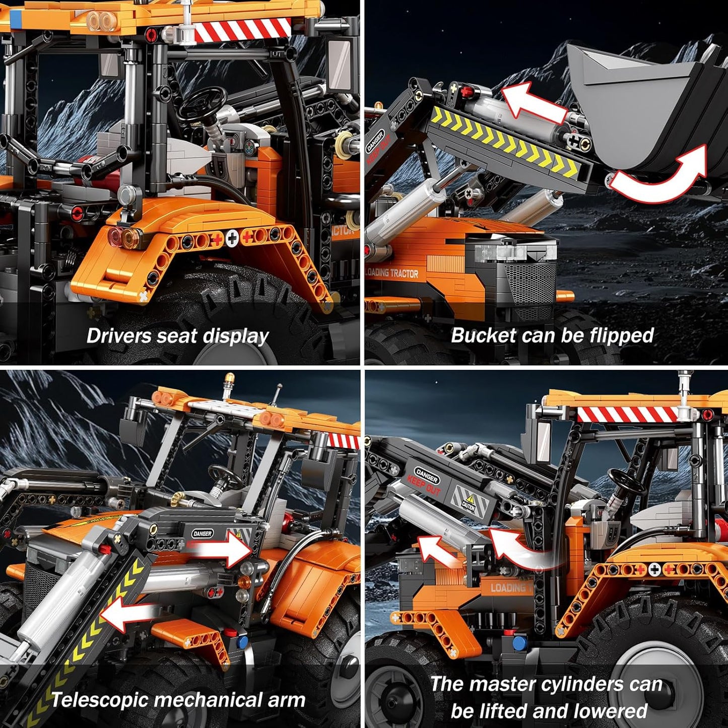 Tractor building block model set with remote control loading-G20