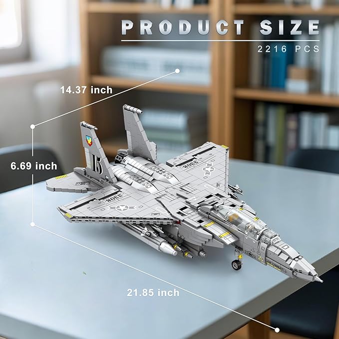 F-15E Military Bomber Building Block Model Set - A3