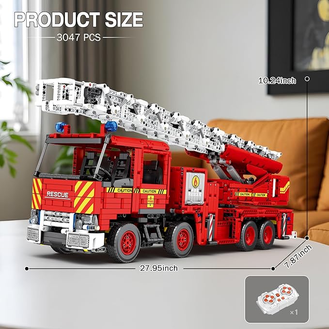 APP Remote Control Fire Truck Building Block Model Set - G7