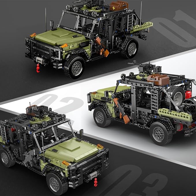 Remote-controlled and electrically operated military truck assembly kit - C20