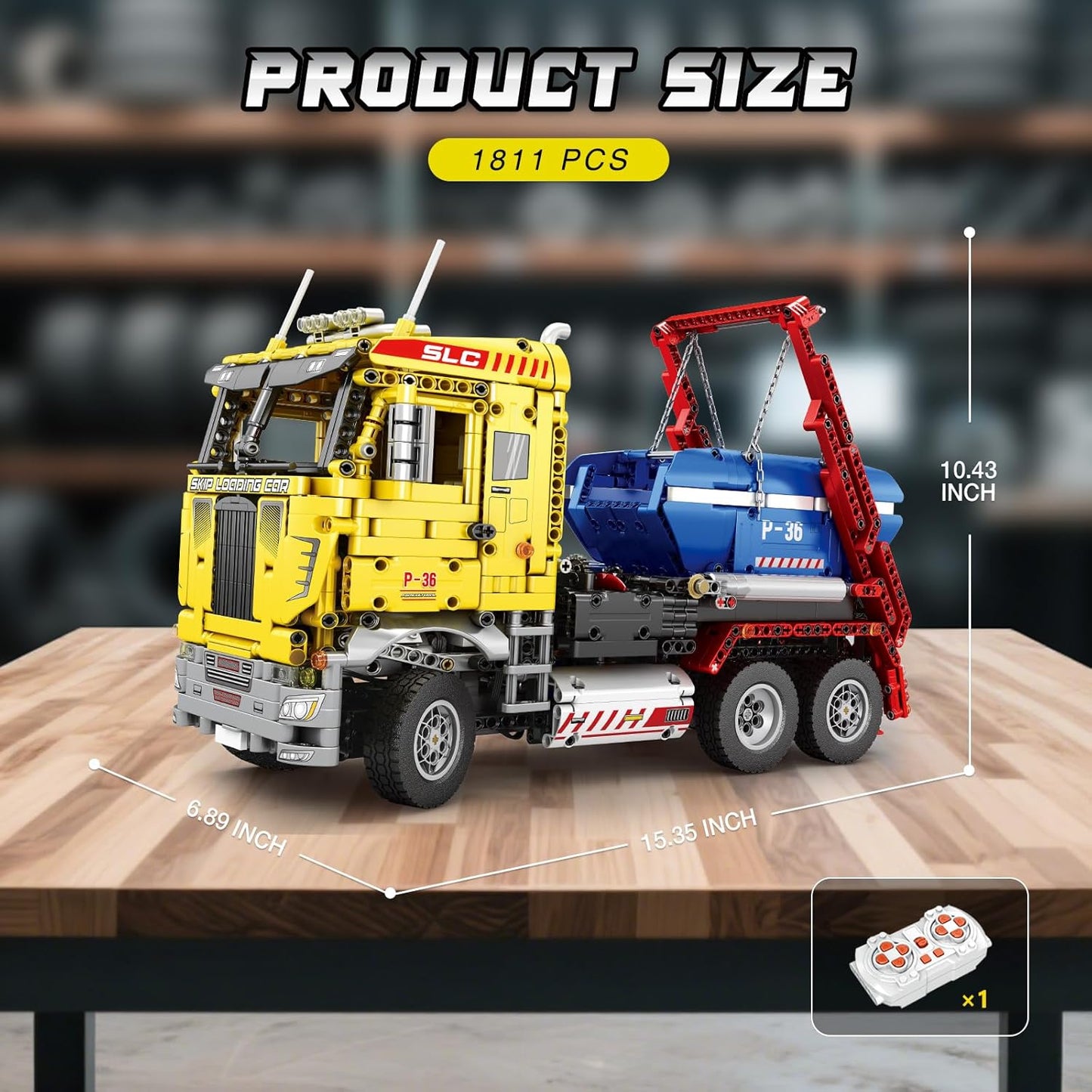 Remote Control Dump Truck Model Building Block Set - G8