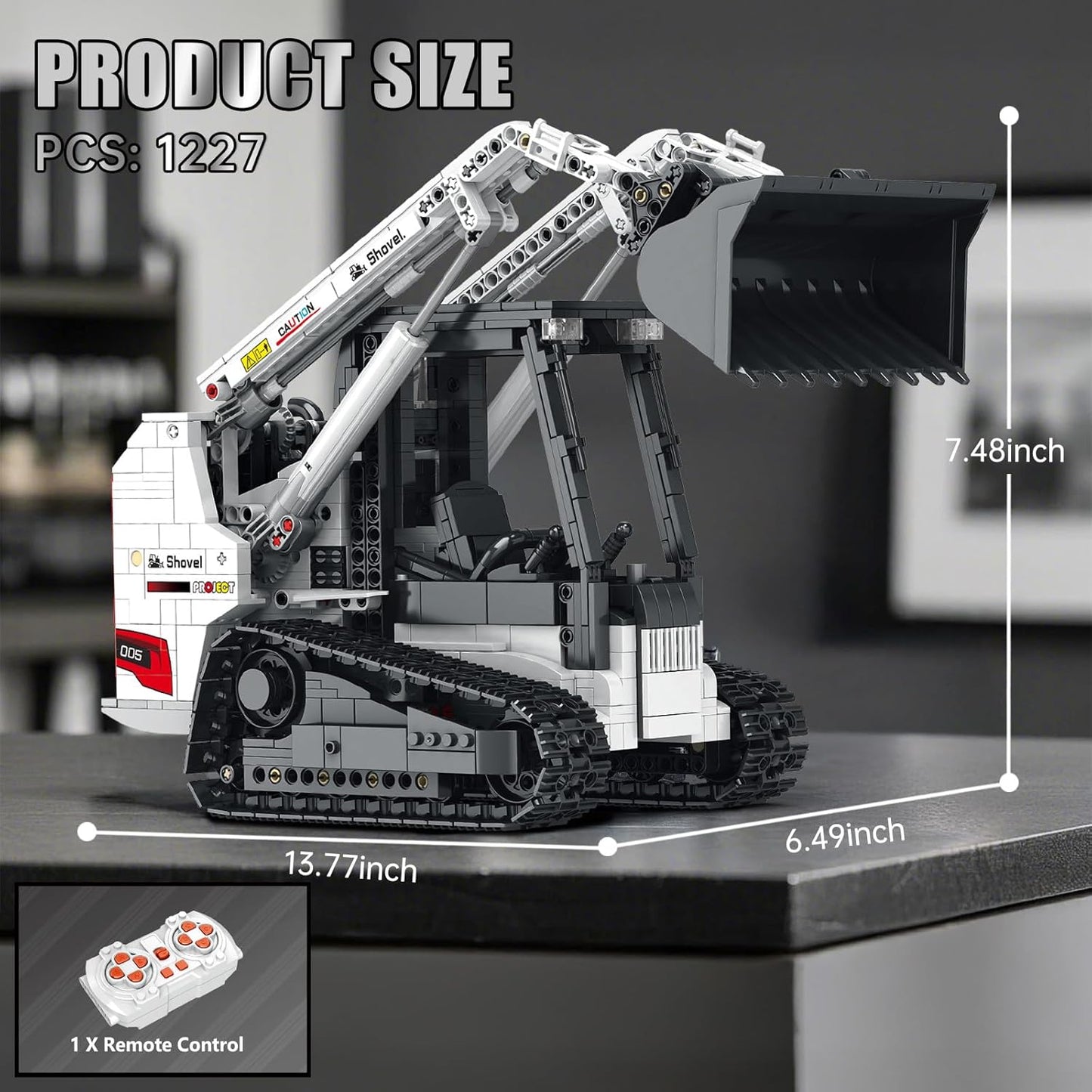 Remote-controlled sliding steering loader building block set - G2