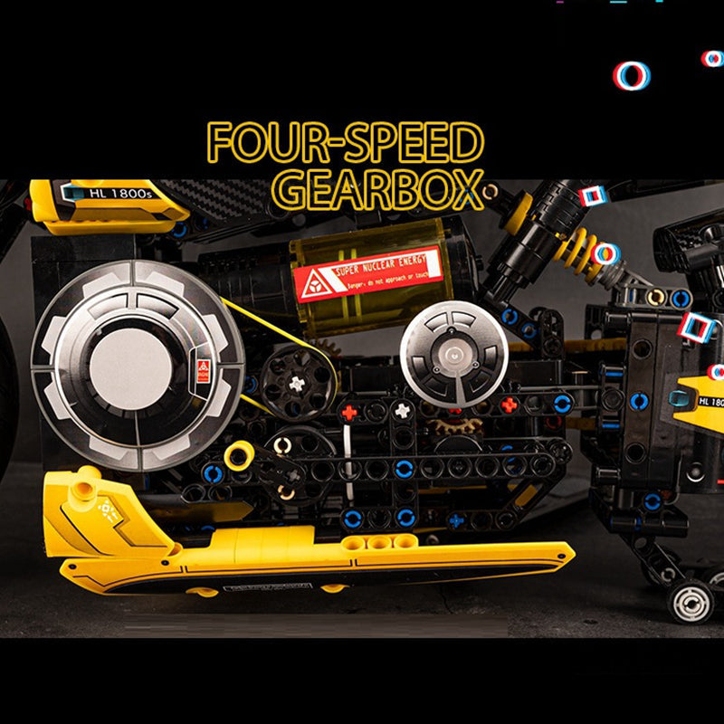 Cyberpunk Harley-Davidson Racing Car Building Blocks - M17