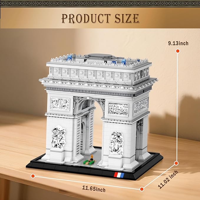 Adult Version Arc de Triomphe Building Block Model Set - Z10
