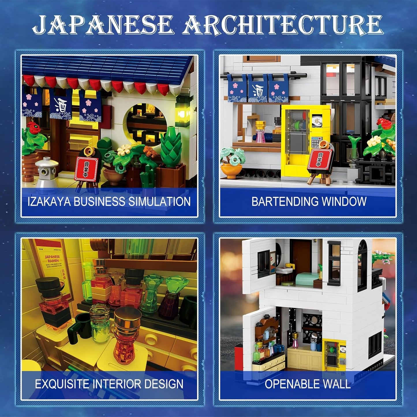 Japanese Izakaya Shop Building Block Model - Z14