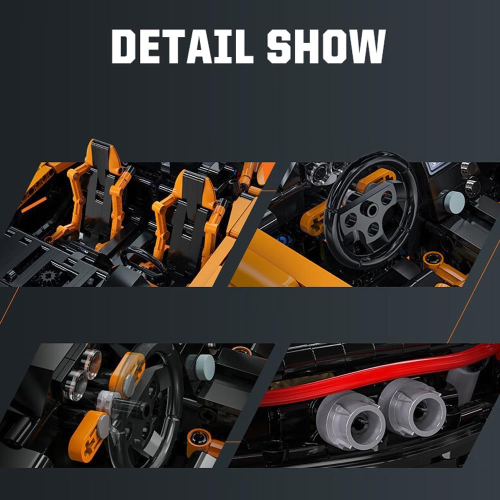 1:8 scale sports car building block set-C1