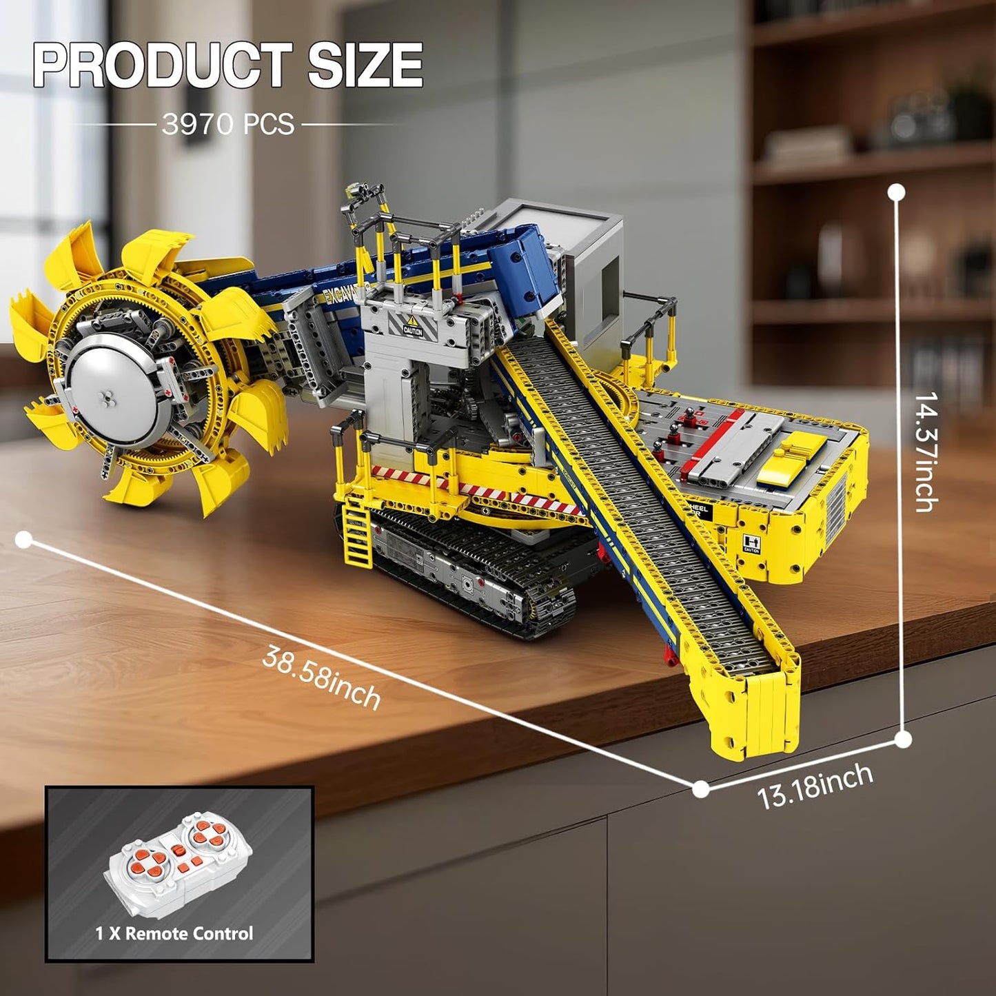 Real remote control bucket wheel excavator building block set-G9
