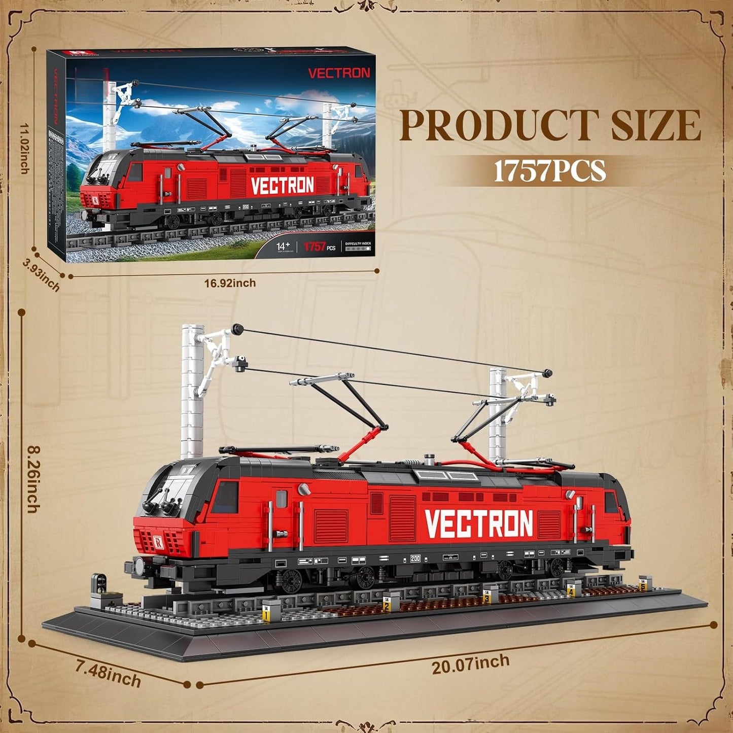 Classic Vectron Electric Truck Building Block Kit with Base - R2