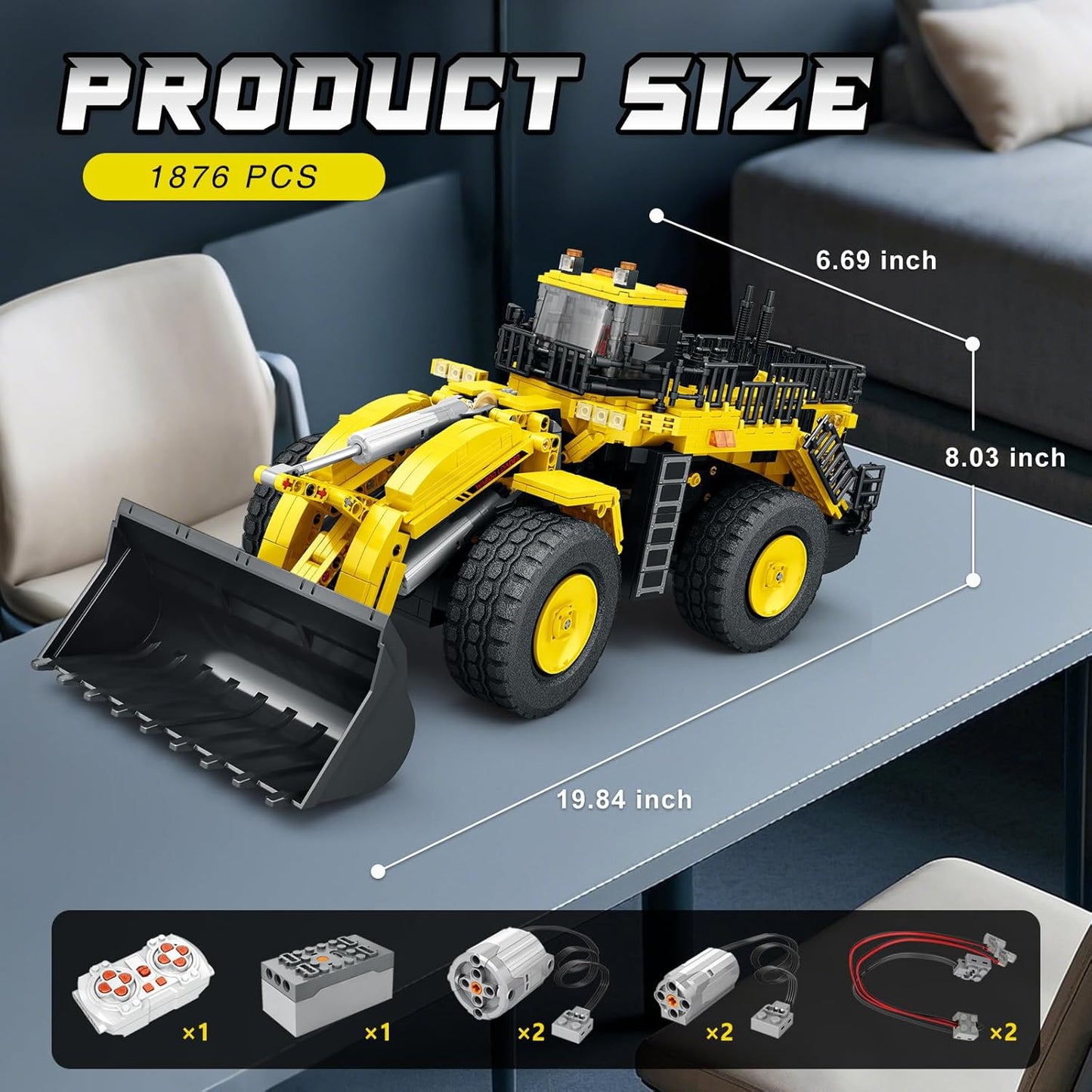Remote Control Excavator Building Block Model Toy - G4