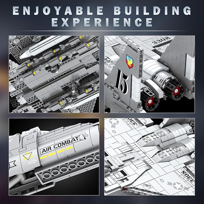 F-15E Military Bomber Building Block Model Set - A3