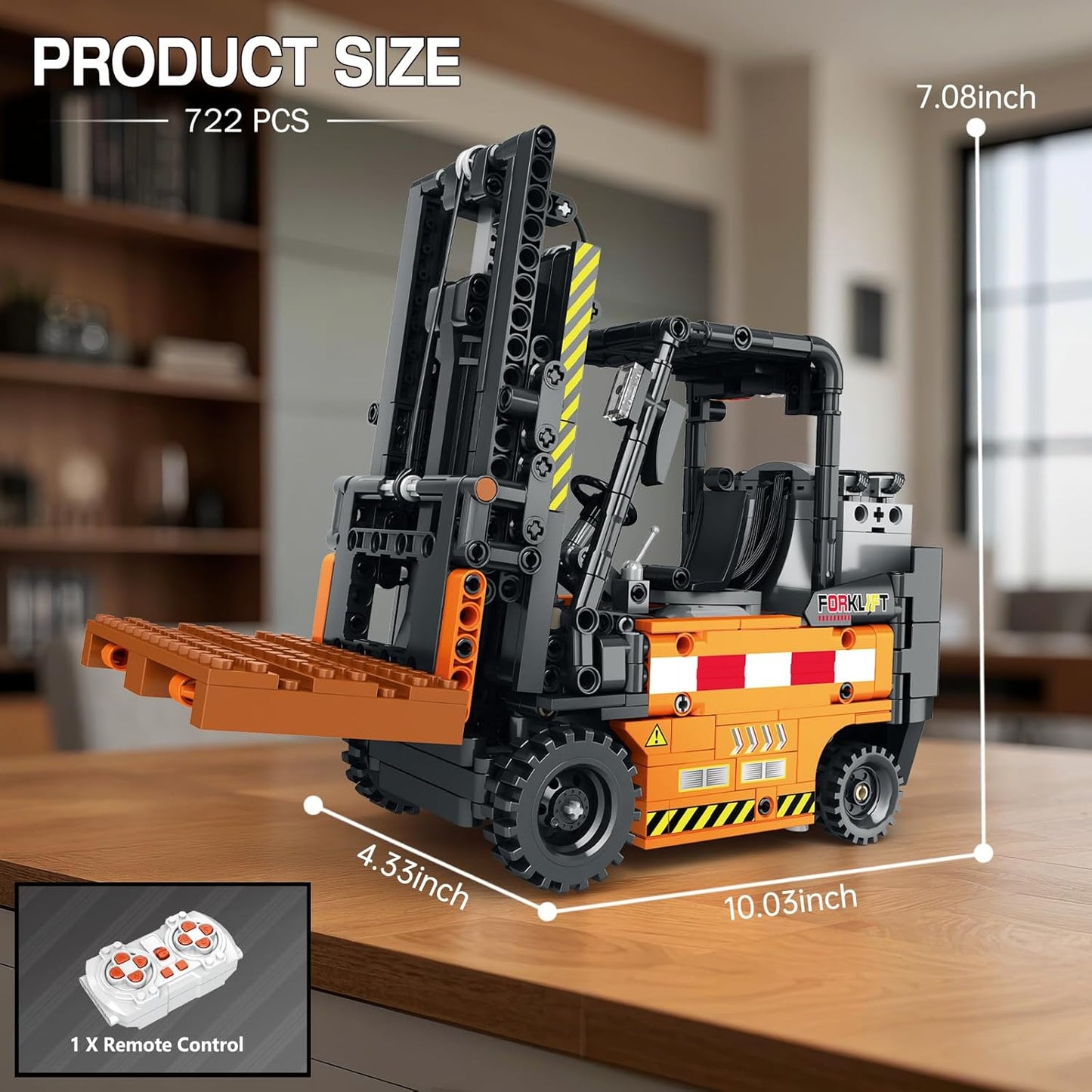Remote Control Forklift Truck Building Block Model Kit - G11