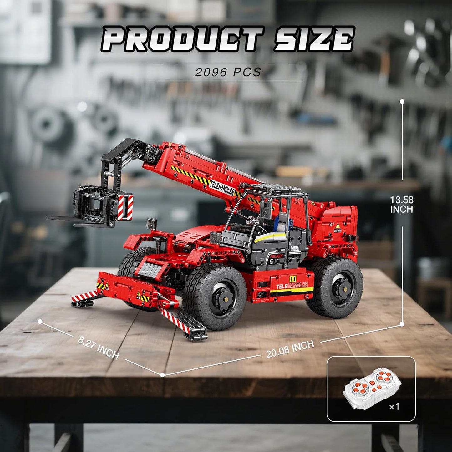 Remote Control Telescopic Forklift Building Block Model Set - G15