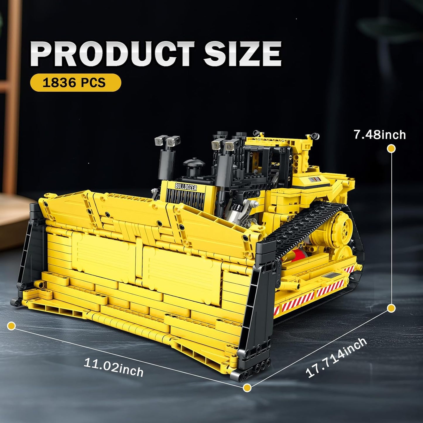 RC D11 Bulldozer Building Block Model Set - G10