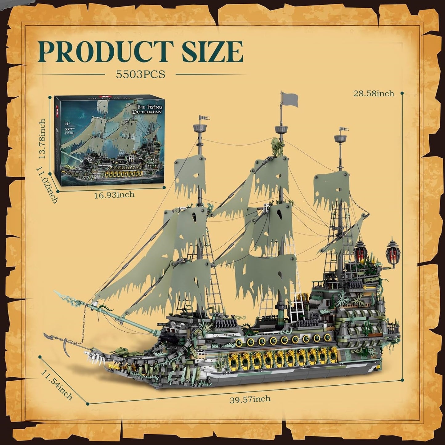 Flying Dutchman Pirate Ship Building Block Set - S8