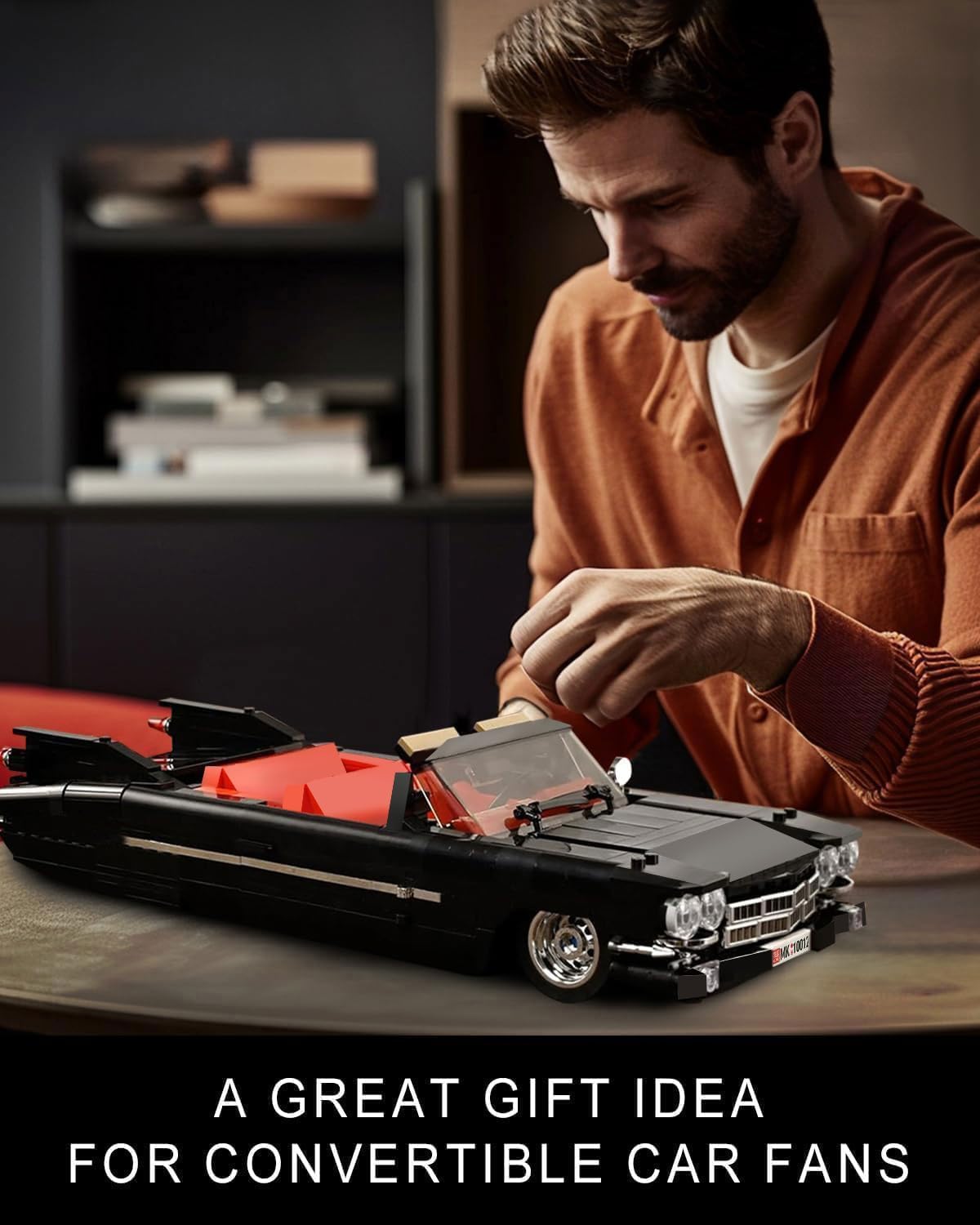 Mould King Sports Car Building Block Kits, MOC Racing Model Building Sets, Convertible Gifts for Kids Age 8+/Adults Collections Enthusiasts - 1,245 Pieces-C24