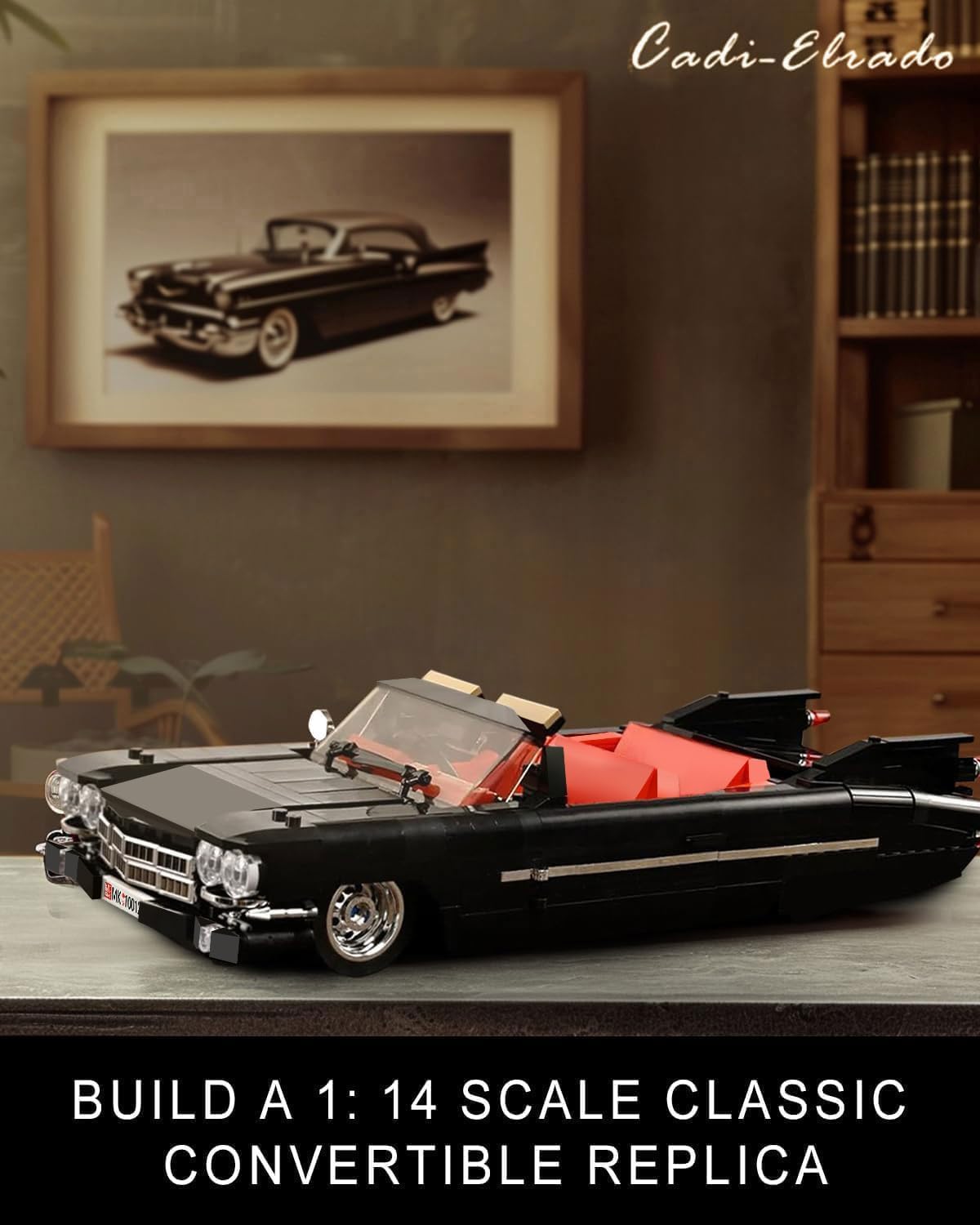 Mould King Sports Car Building Block Kits, MOC Racing Model Building Sets, Convertible Gifts for Kids Age 8+/Adults Collections Enthusiasts - 1,245 Pieces-C24