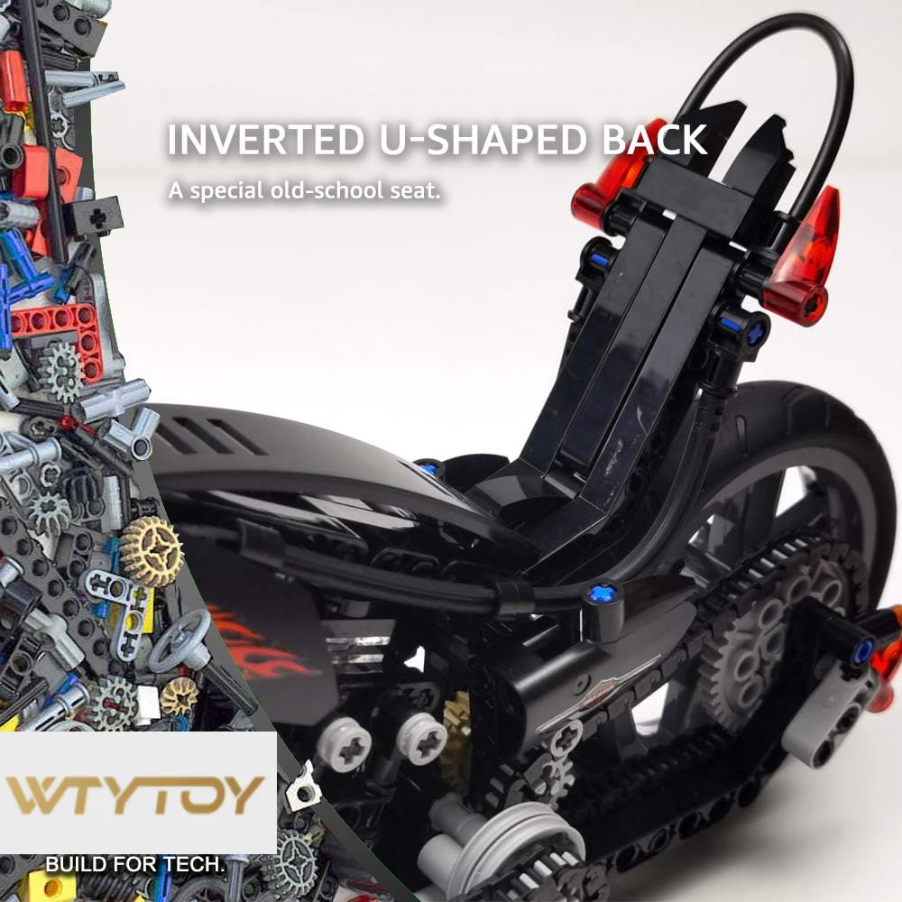 Harley Night Rider Motorcycle Building Block Toy - M18