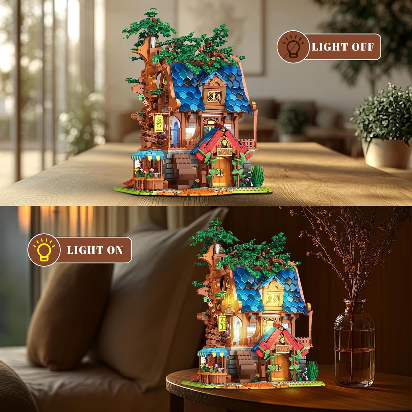 Medieval Treehouse Lighting Block Model Set - Z19