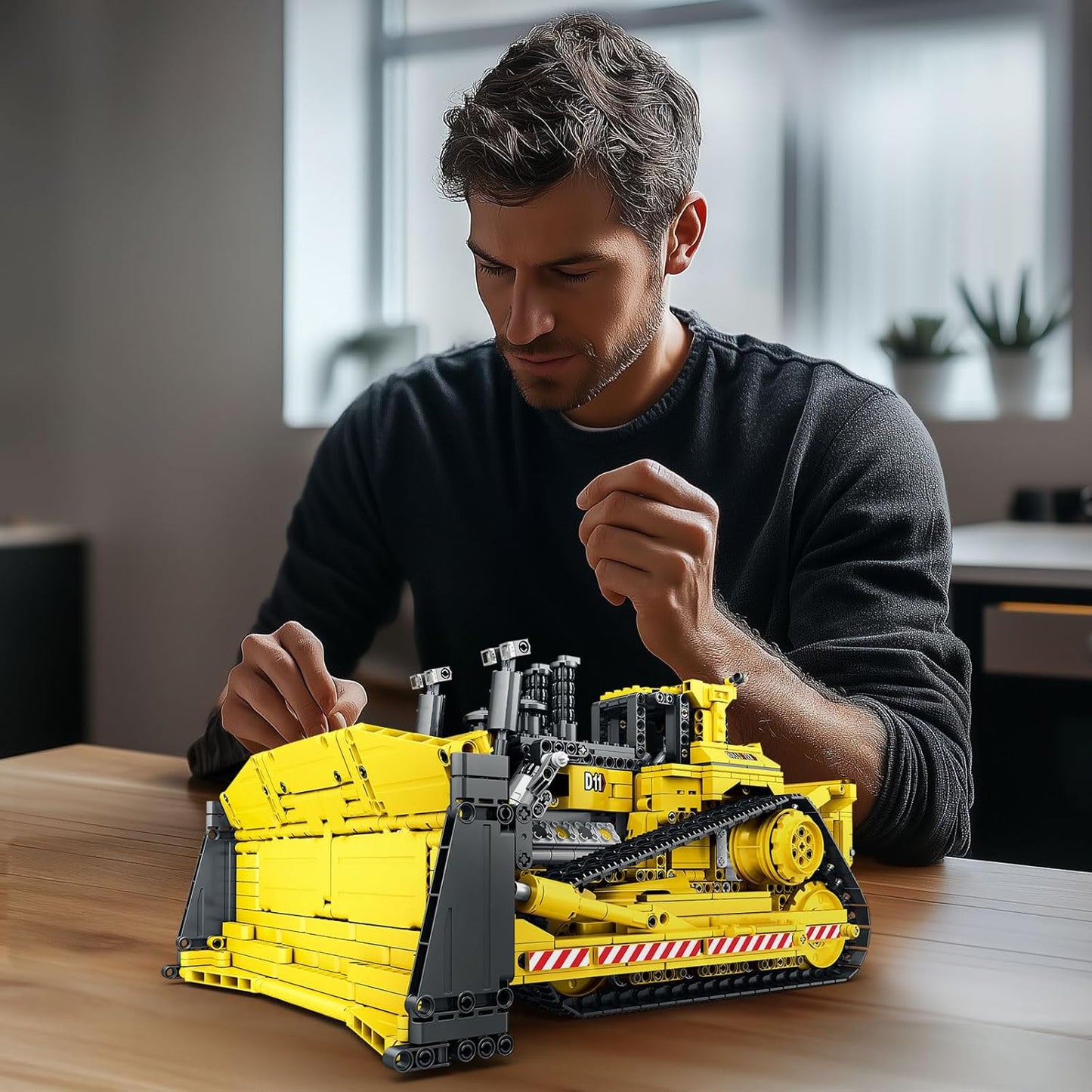 RC D11 Bulldozer Building Block Model Set - G10