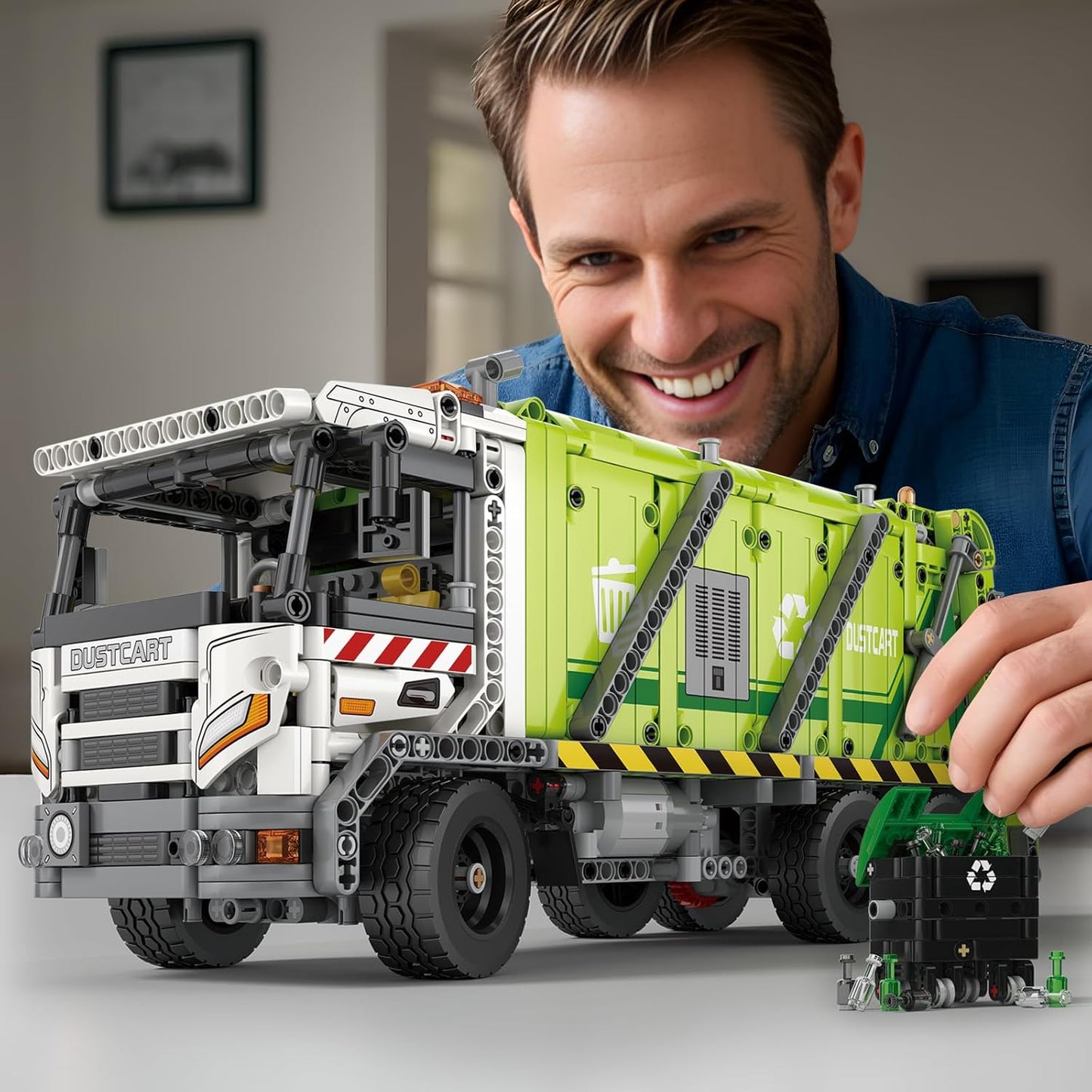 Large garbage truck building block model set - G22