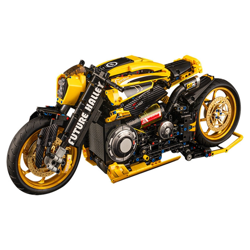 Cyberpunk Harley-Davidson Racing Car Building Blocks - M17