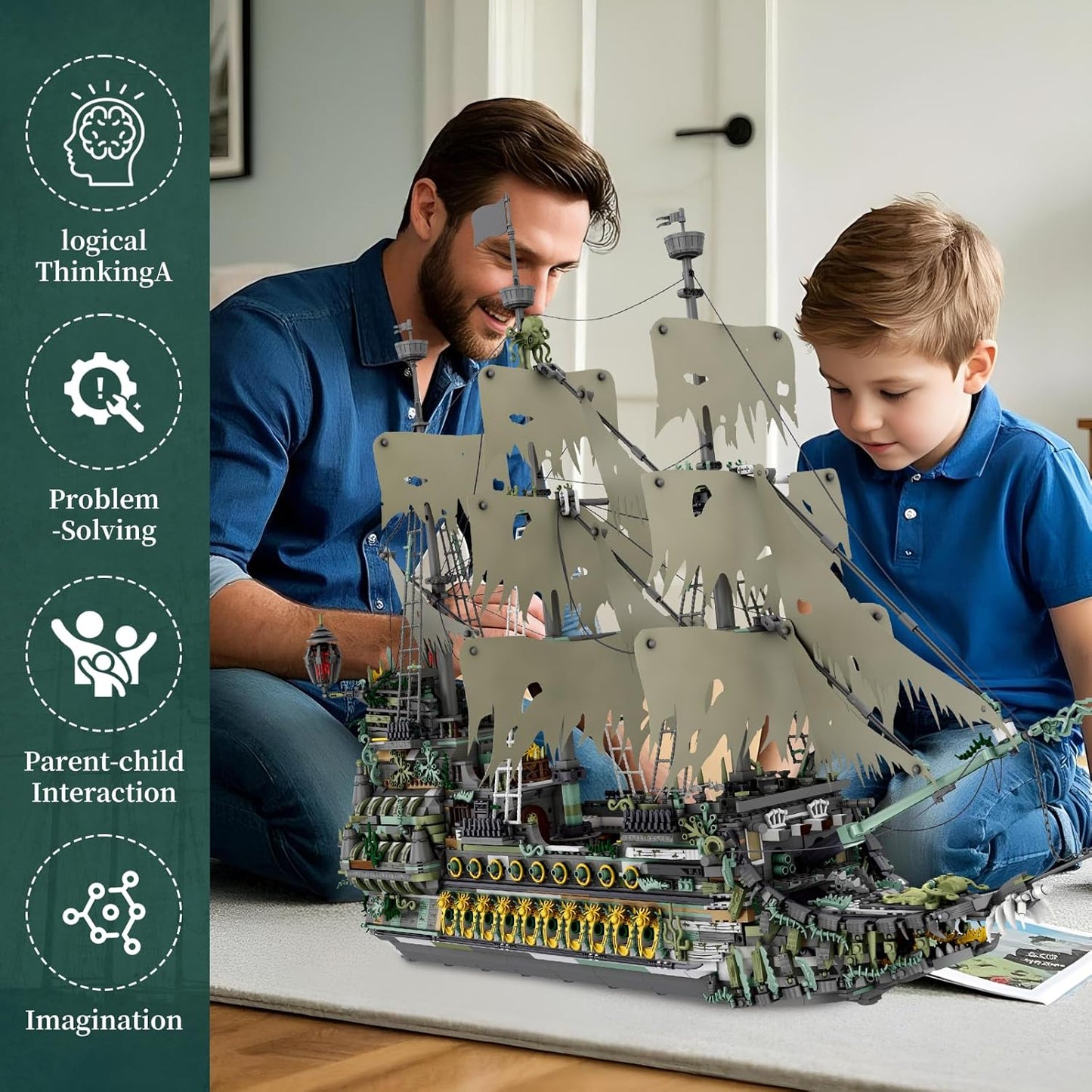 Flying Dutchman Pirate Ship Building Block Set - S8