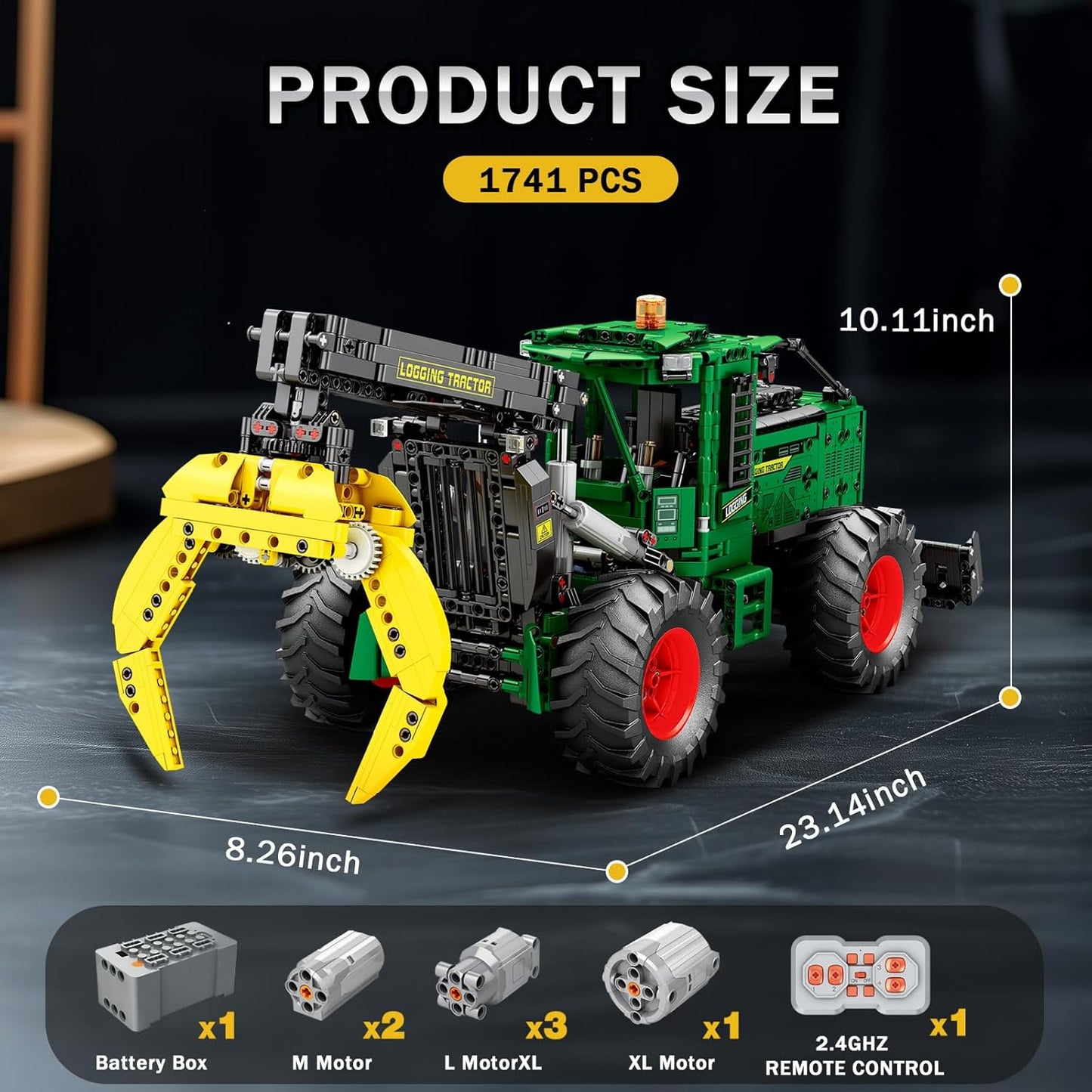 RC Sliding Tractor Construction Vehicle Building Block Model Kit - G18