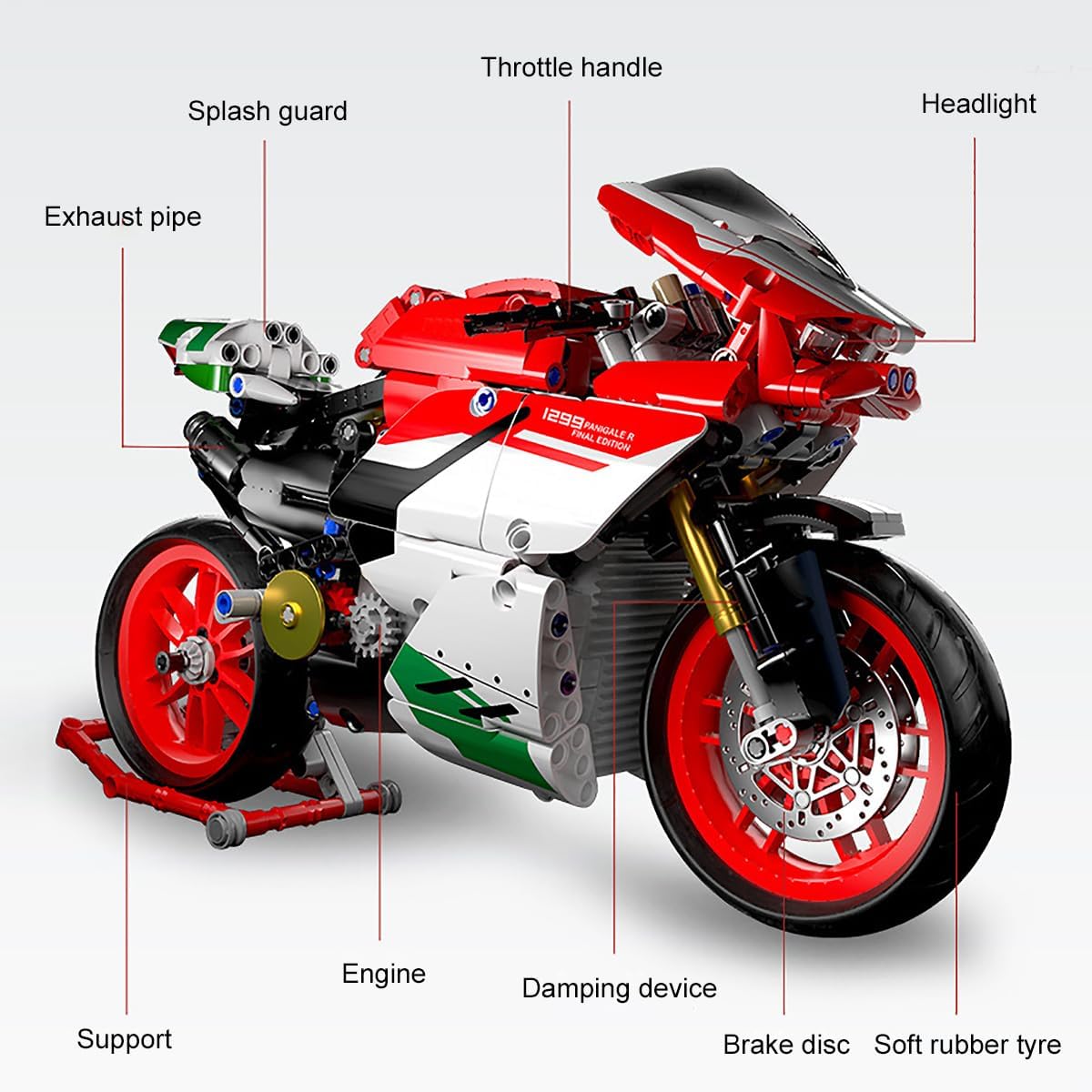 Motorcycle V4 Model Building Set - M8