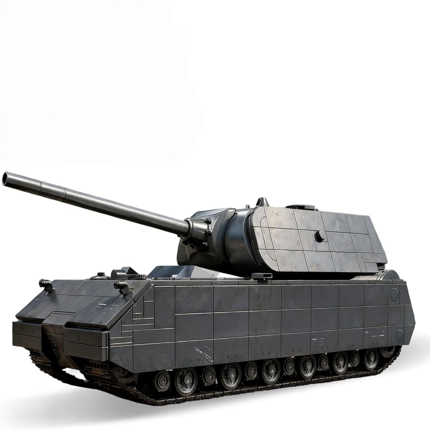 WW2 Panzer VIII Maus Military Tank Building Block Model Set (Olive Green) - T6