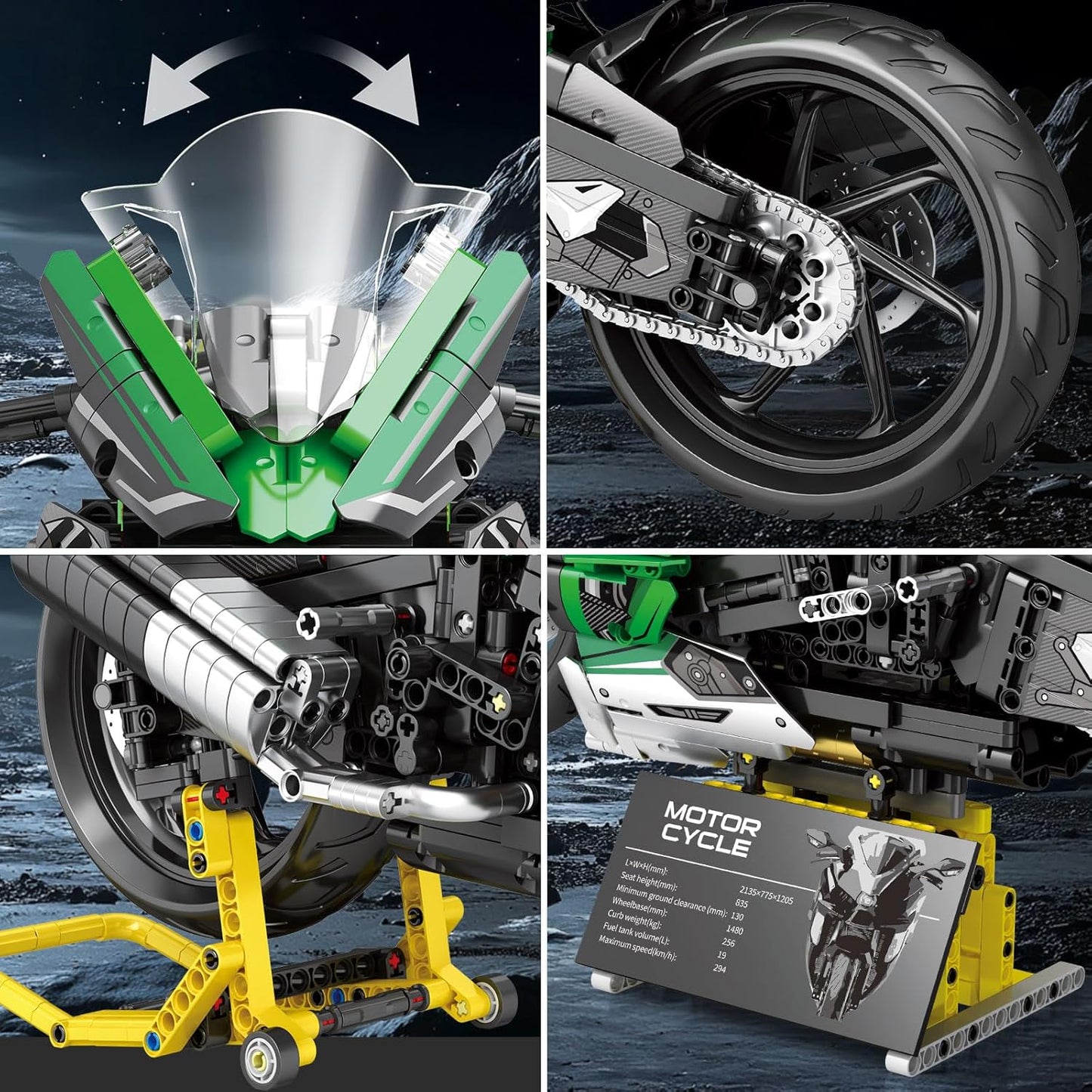 1:5 scale H2 SX SE motorcycle model - M15