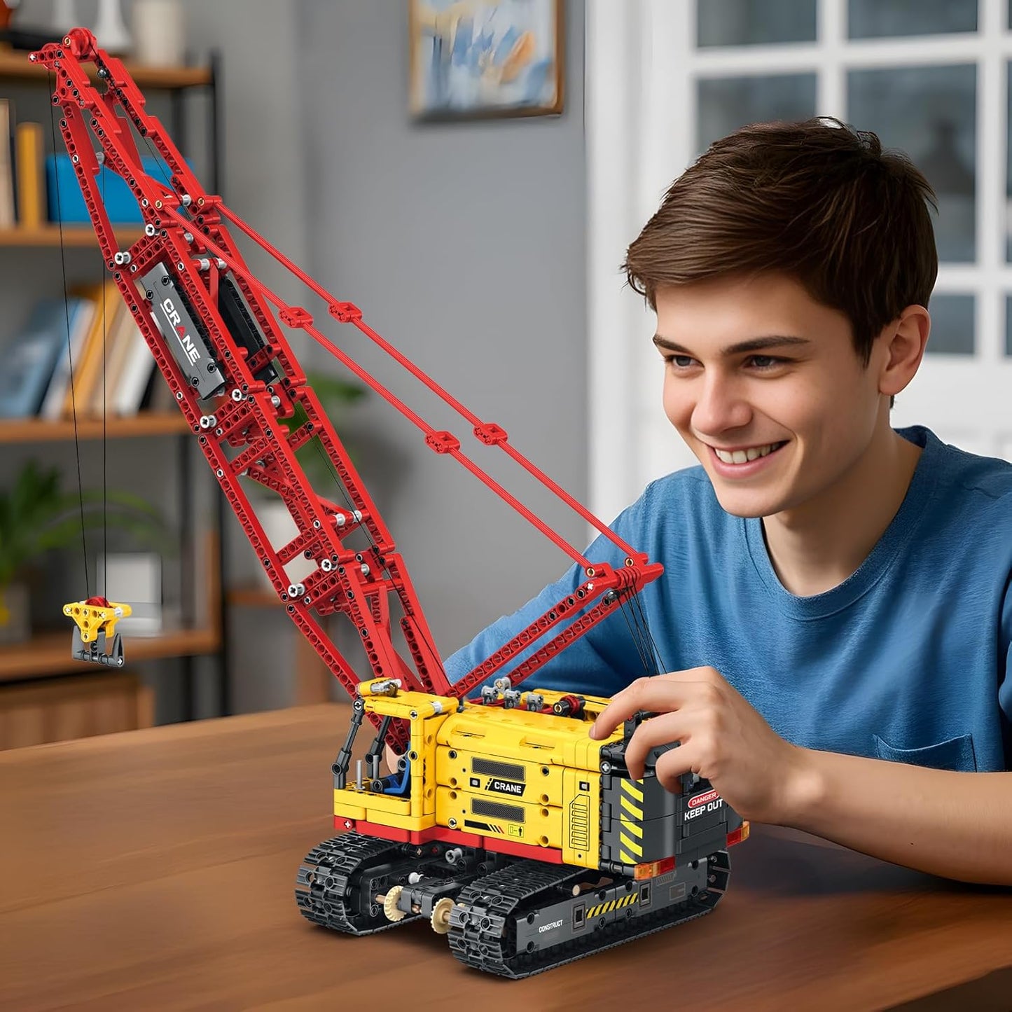 Simulation Remote Control Tracked Crane Building Block Model Set - G13